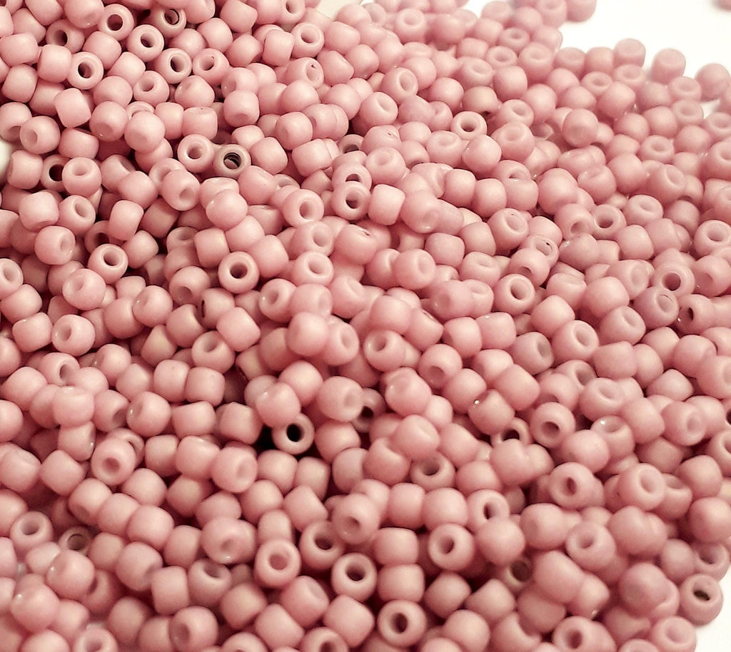 Opaque Pastel Frosted Plumeria Pink TOHO Seed Glass - 11/0 - 10g