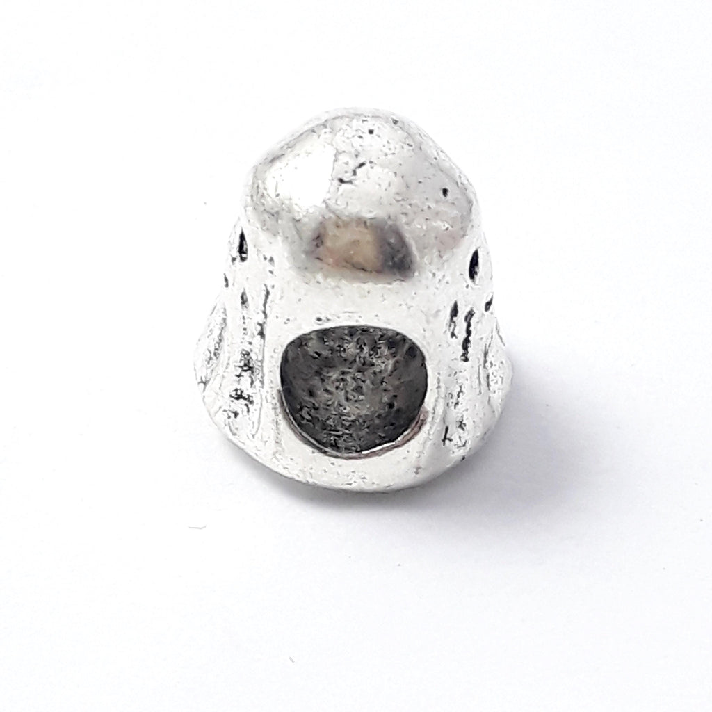 Ghost Antique Silver 10x10mm - 2pcs