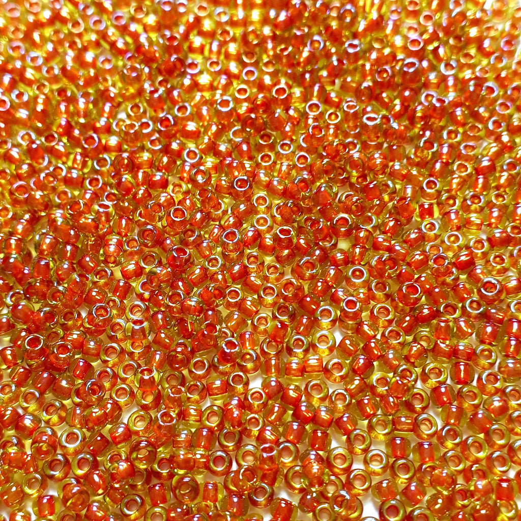 Jonquil / Hyacinth-Lined TOHO Seed Glass 11/0 - 10g