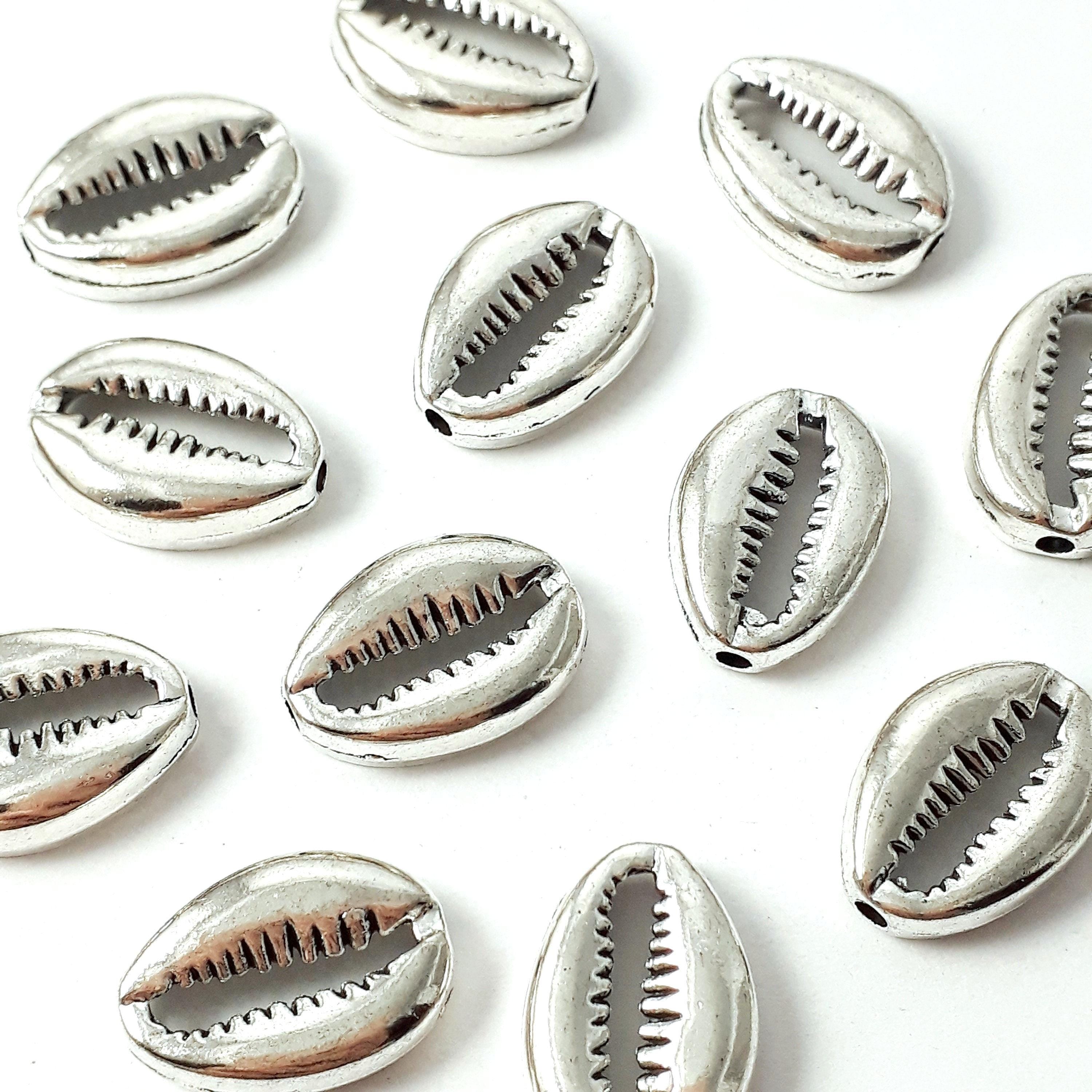 Seashell Antique Silver 15x11mm - 10pcs