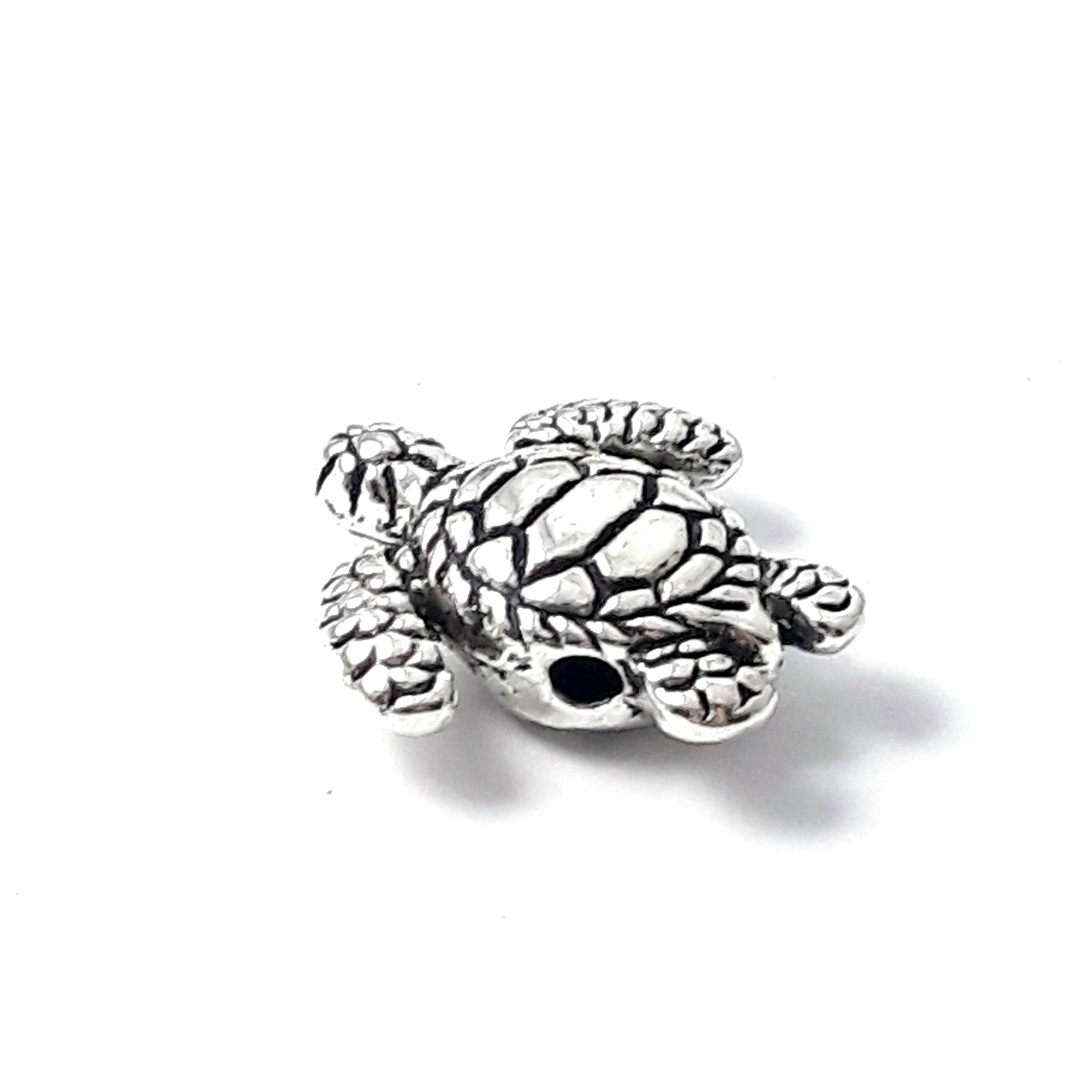 Turtle Antique Silver 18x16mm - 6pcs