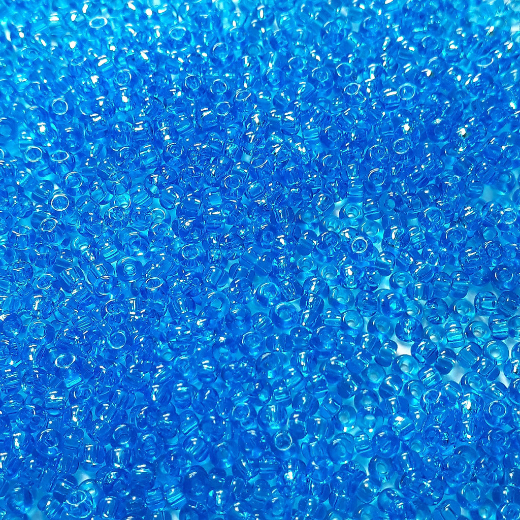 Transparent Dark Aquamarine Blue TOHO Seed Glass 11/0 - 10g