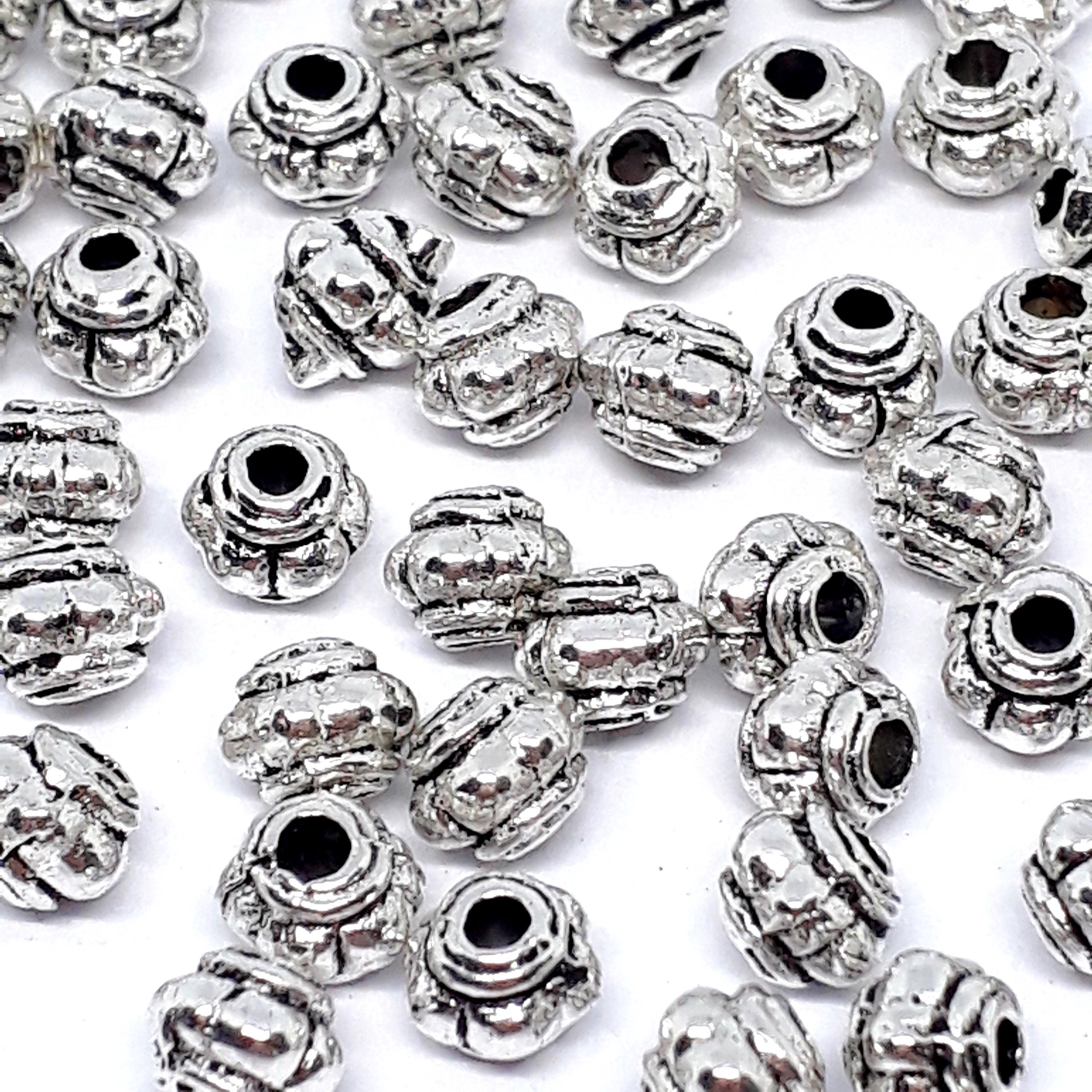 Rondelle Spacers Antique Silver 4mm - 50pcs