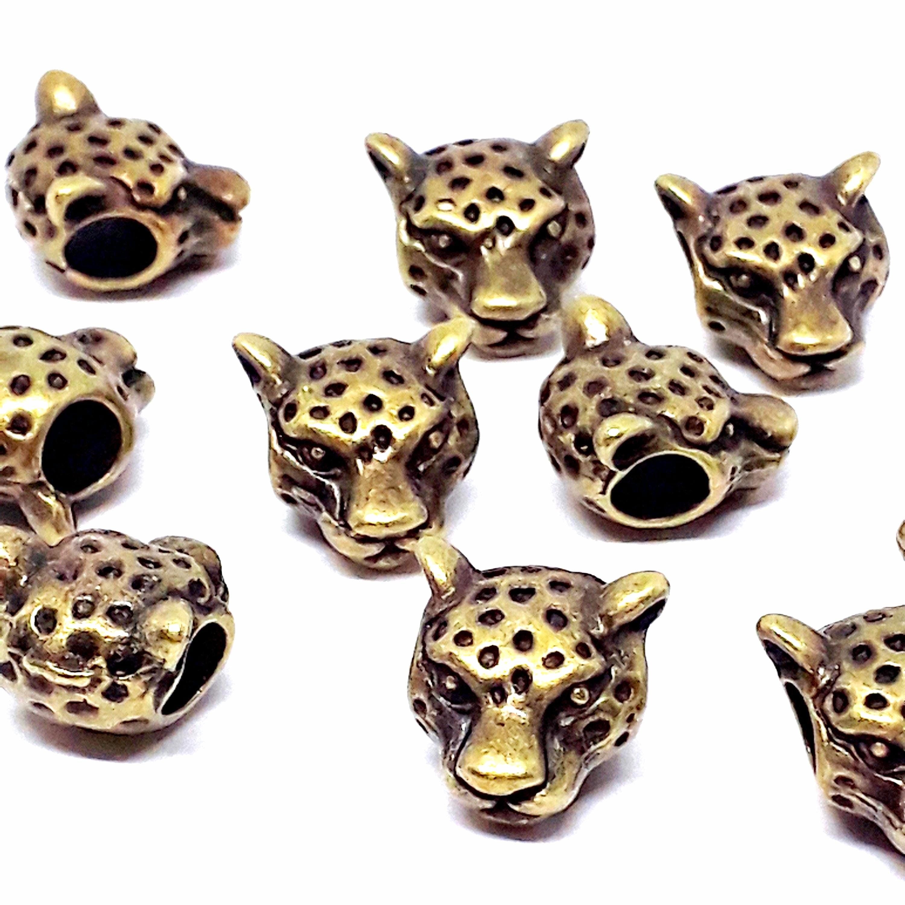 Leopard Antique Bronze 11x11mm - 2pcs