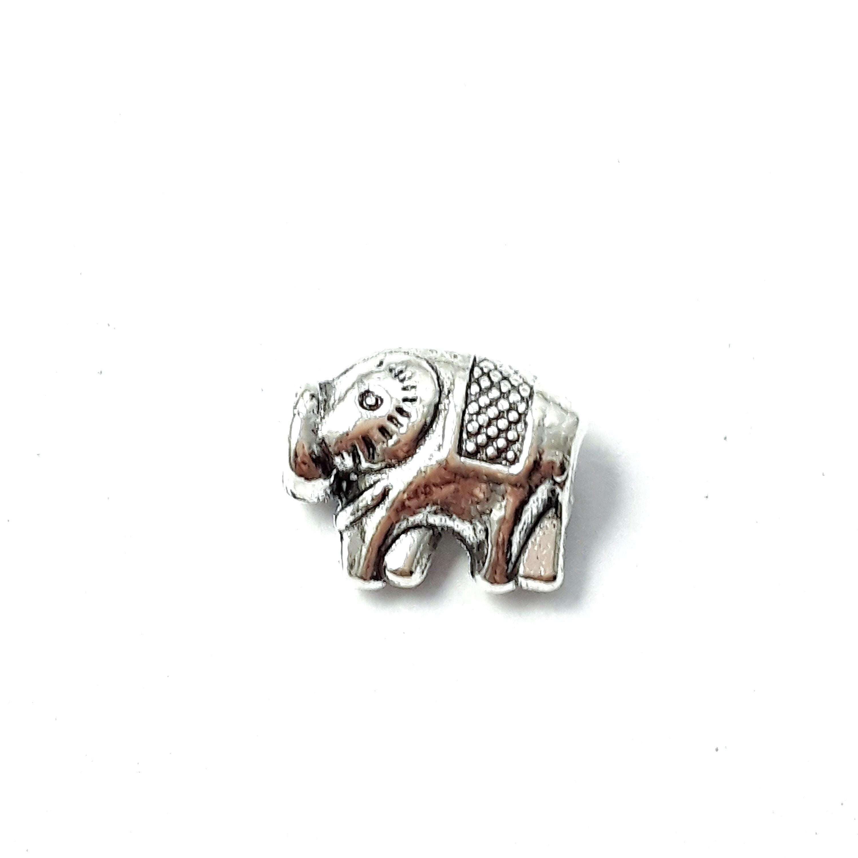 Antique Silver Elephant 11x9mm - 10pcs