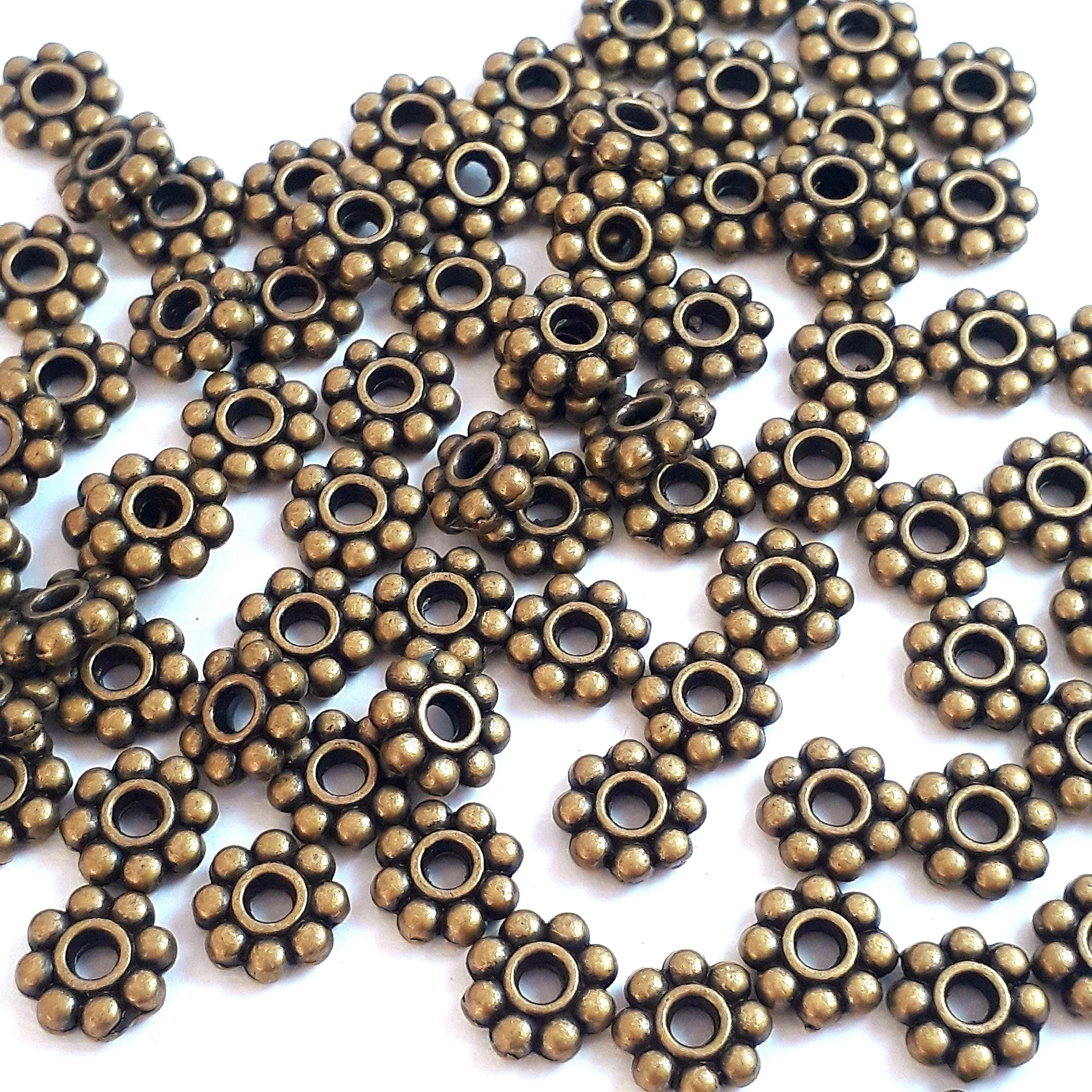 Flower Ring Spacers Antique Bronze 6mm - 20pcs