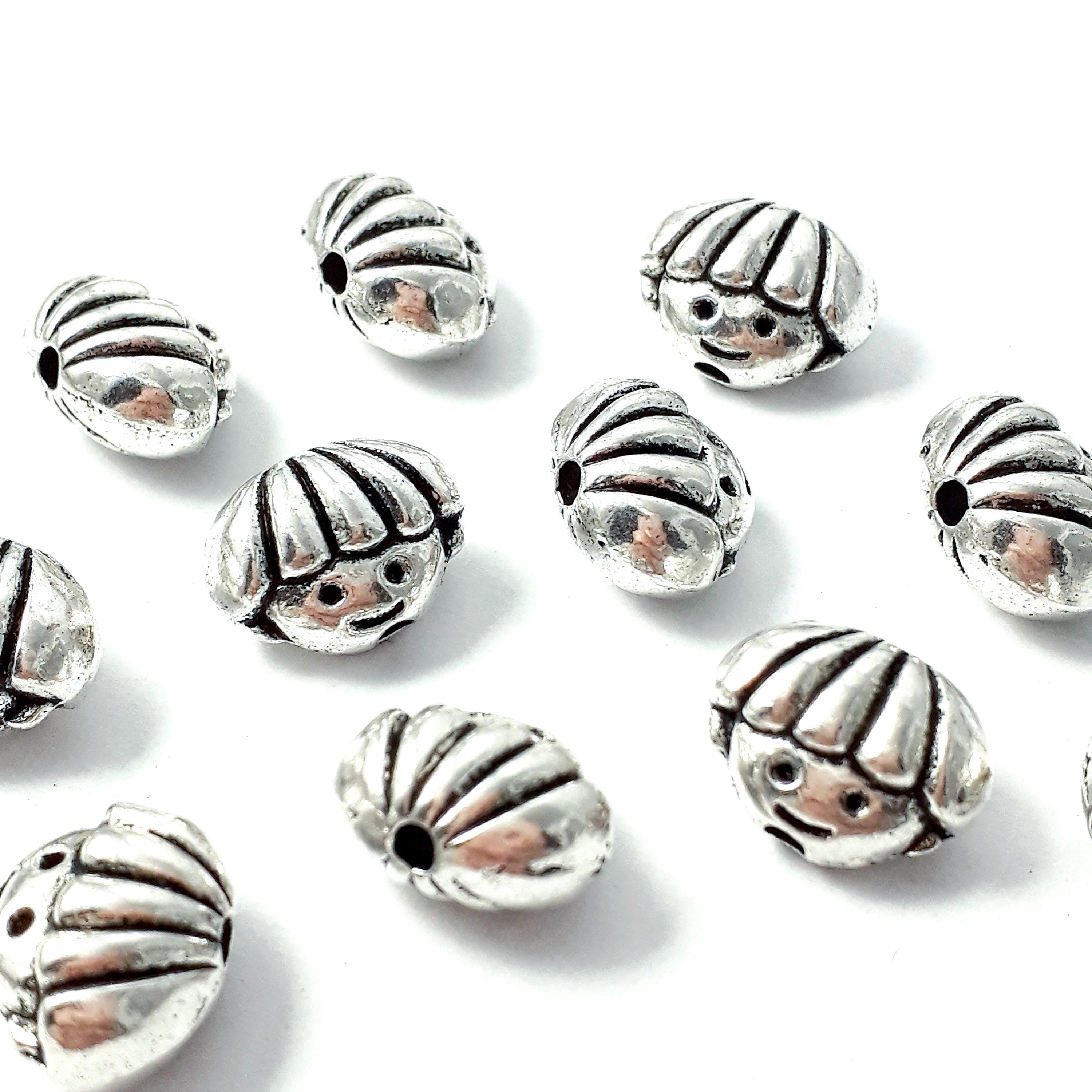 Boy Child Head Antique Silver 12x9mm - 6pcs