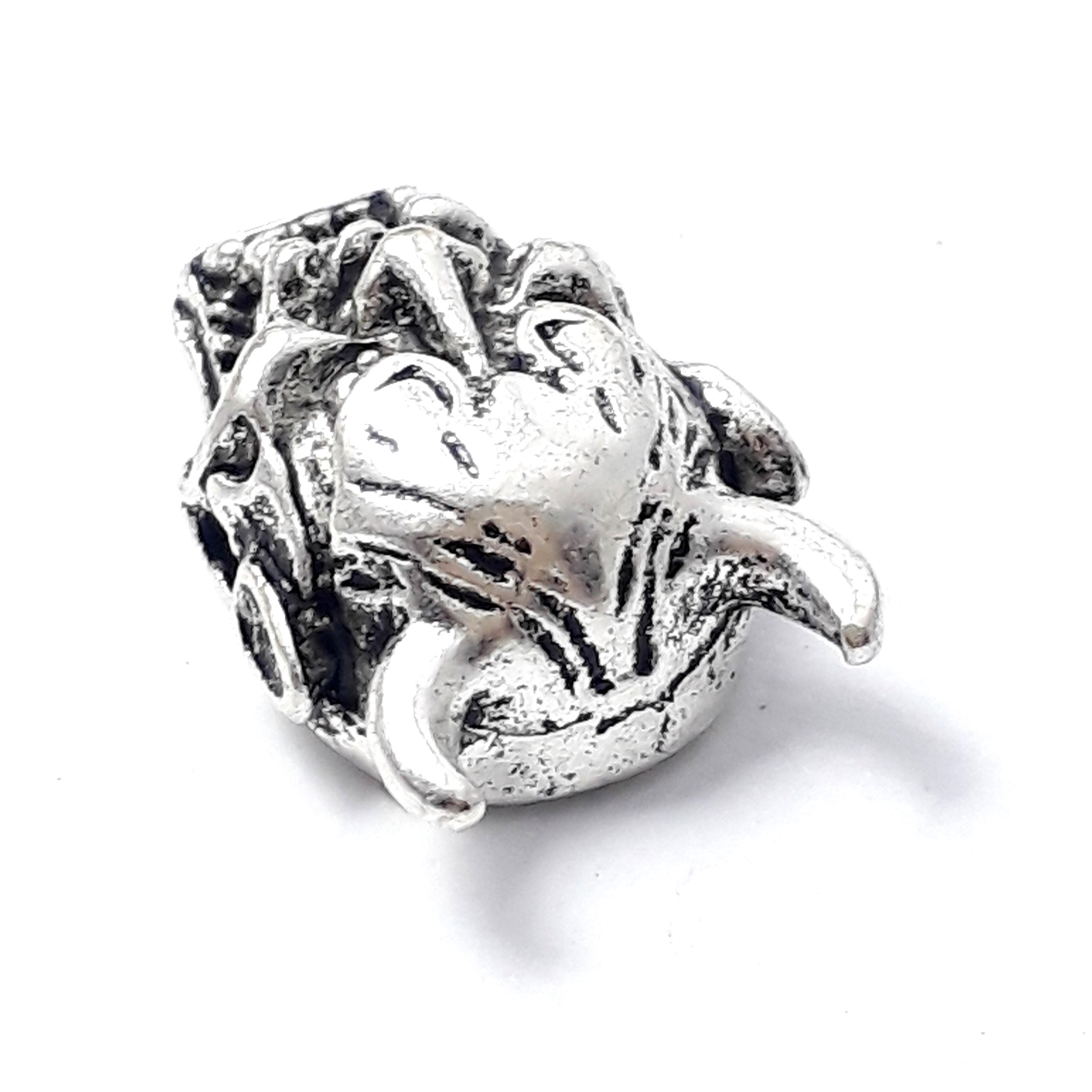 Demon Antique Silver 16x12mm - 4pcs