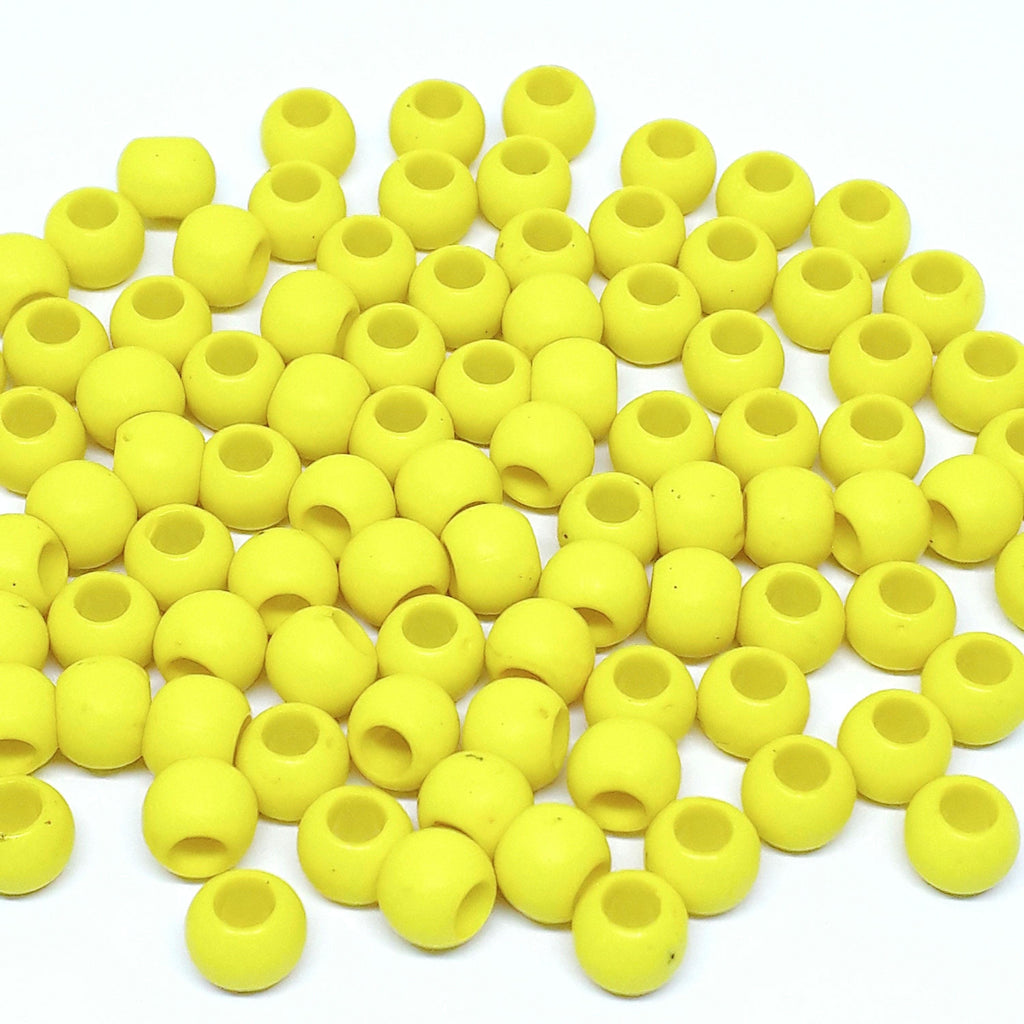 Yellow Acrylic Pony 6x5mm - 200pcs