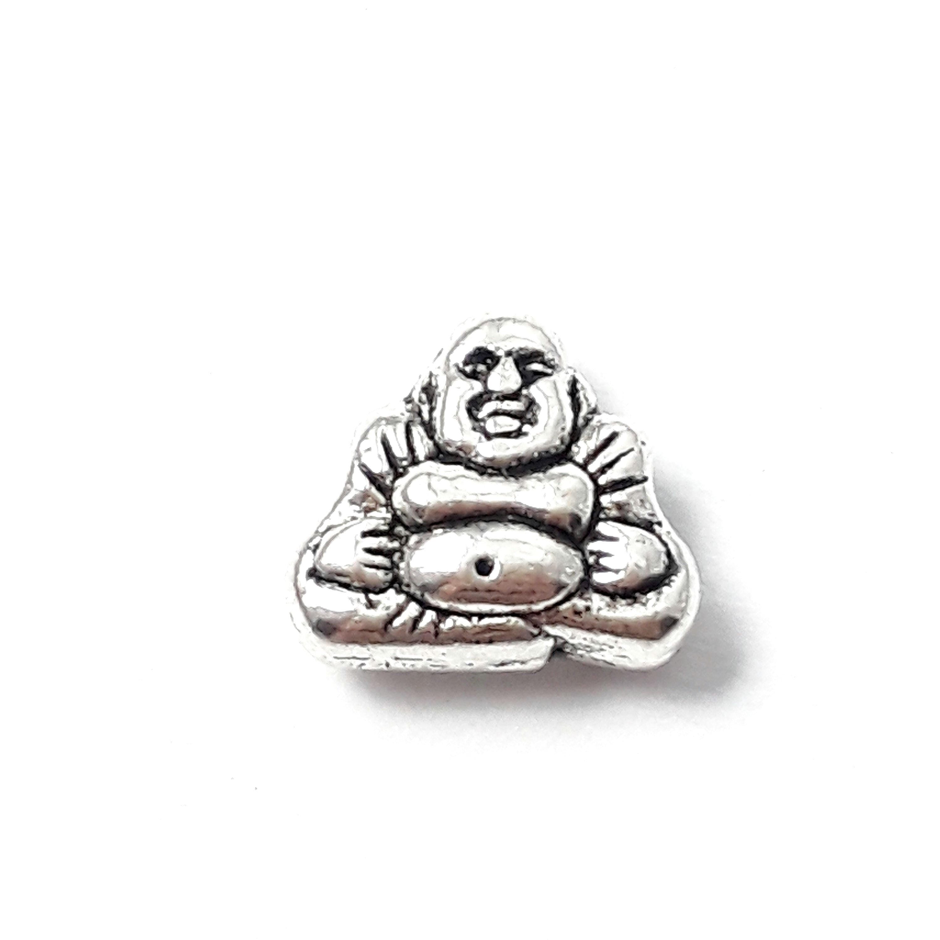 Buddha Antique Silver 9x8mm - 10pcs