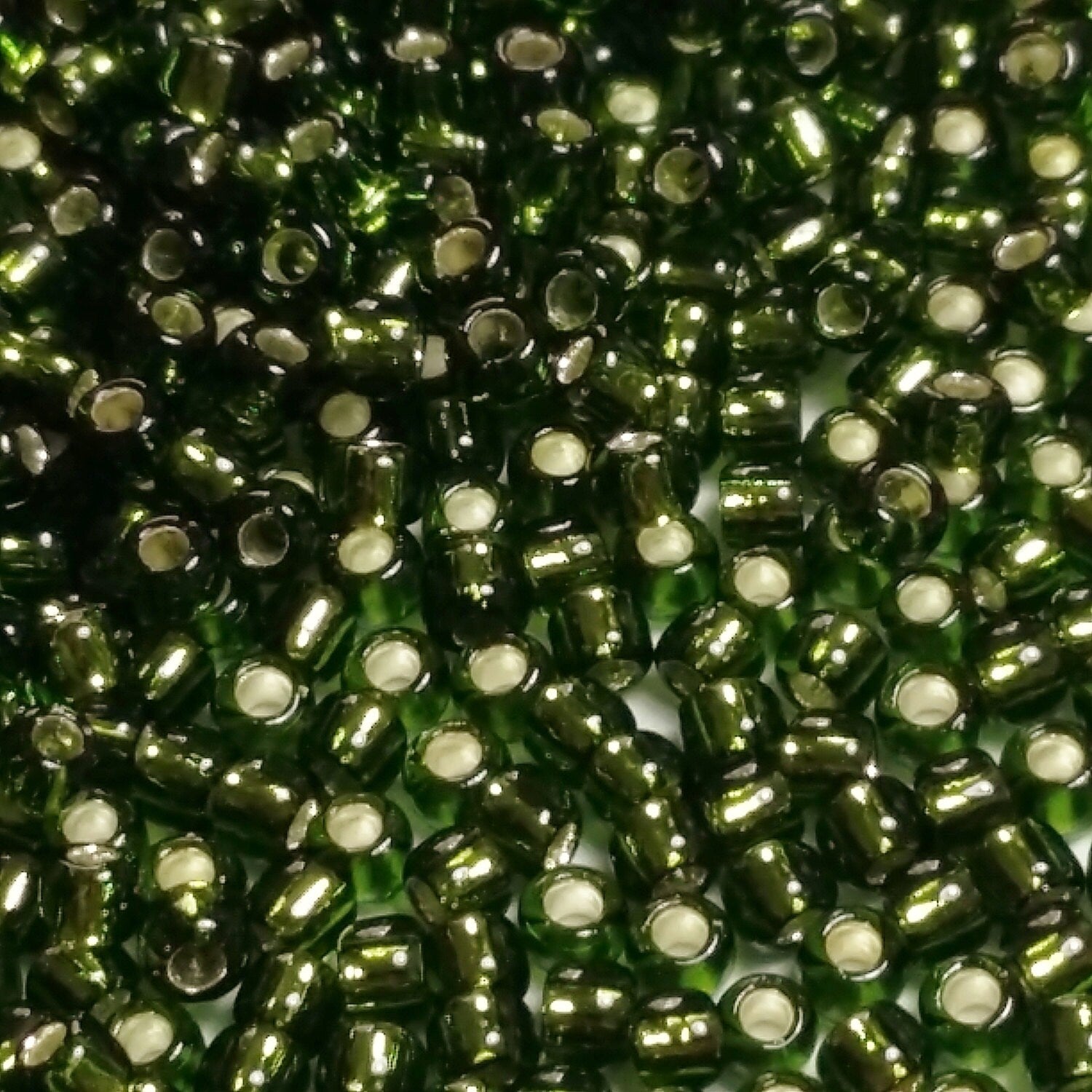 Silver-Lined Olivine TOHO Seed Glass 11/0 - 10g