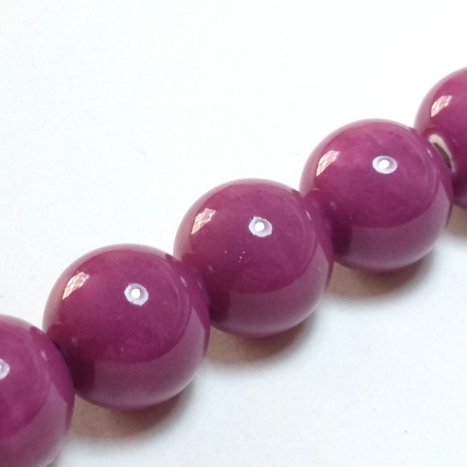Purple Round Ceramic 12mm - 10pcs