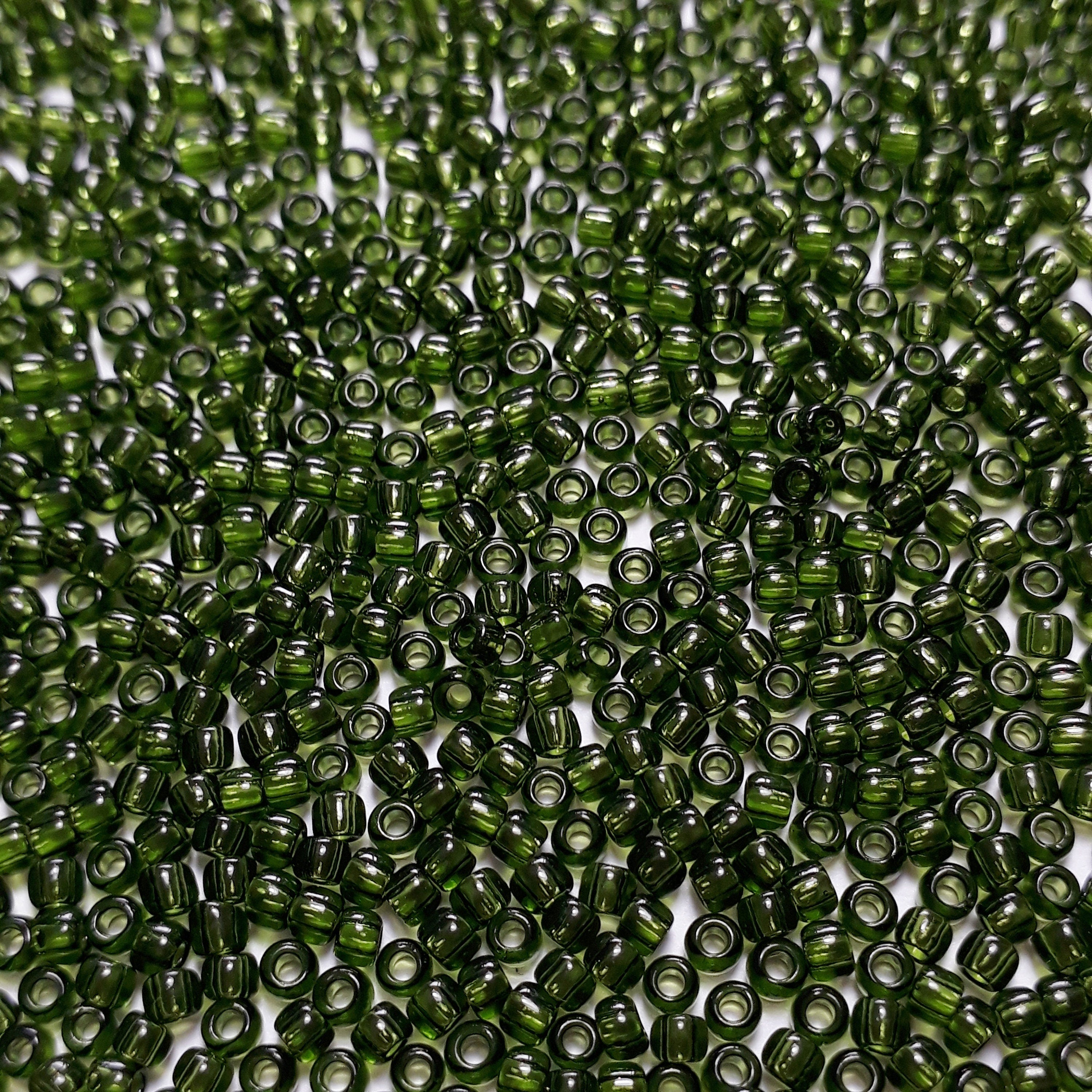 Transparent Olivine TOHO Seed Glass 11/0 - 10g