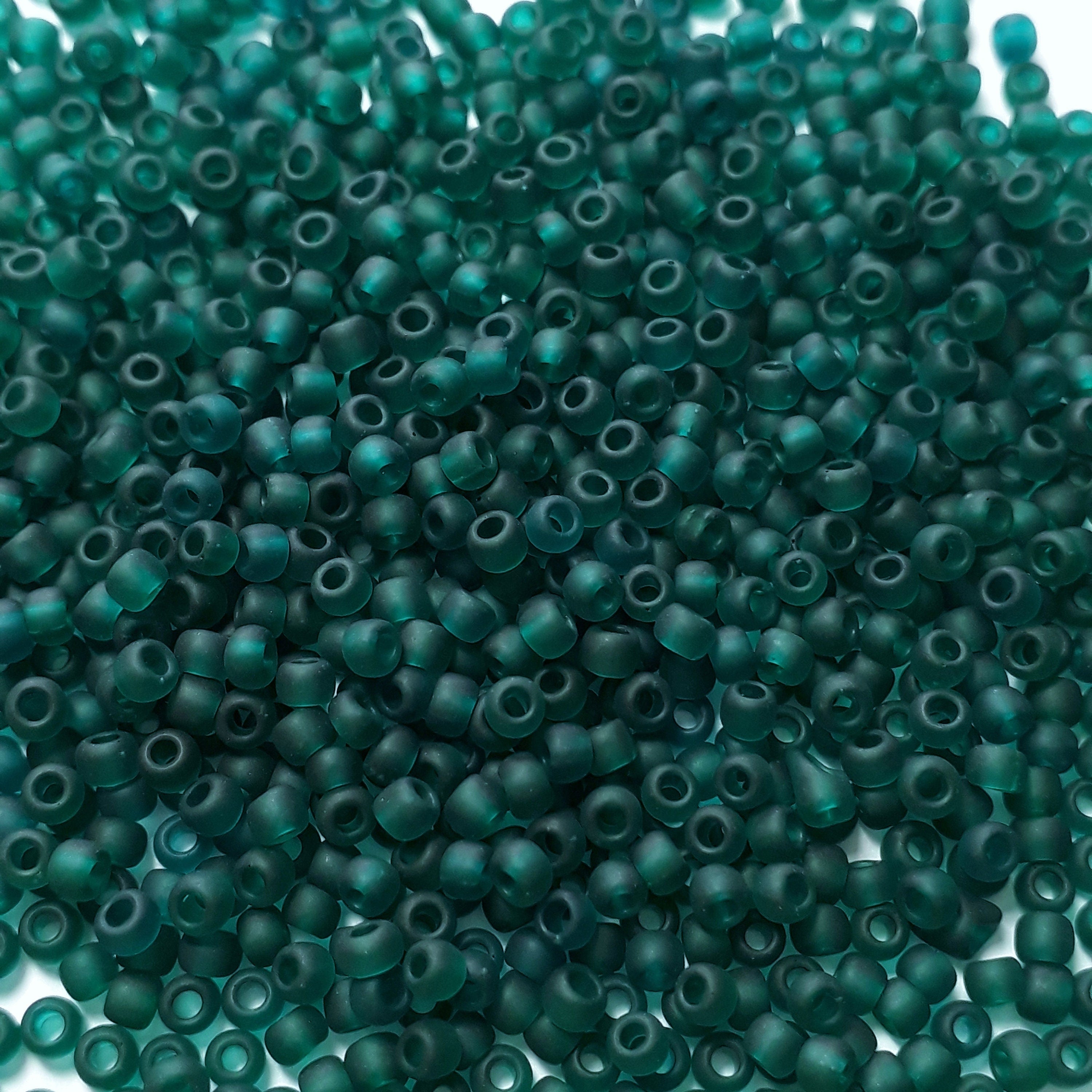 Transparent Frosted Teal TOHO Seed Glass 11/0  10g