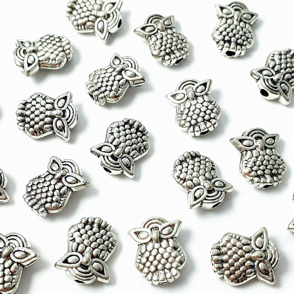 Owl Antique Silver 10x9mm - 10pcs