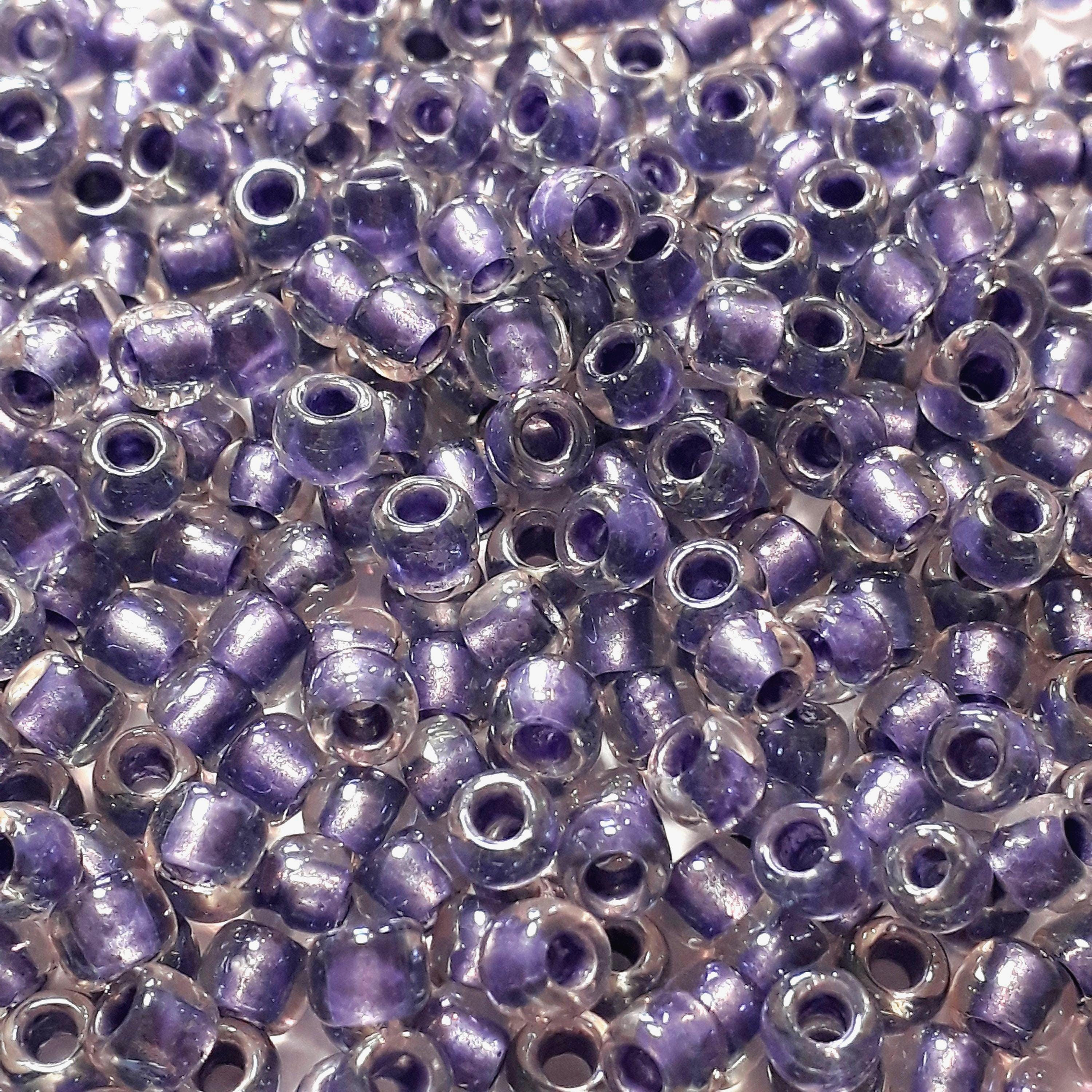 Rainbow Crystal / Metallic Purple-Lined TOHO Seed Glass 6/0 - 10g