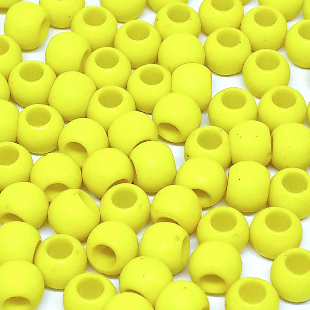 Yellow Acrylic Pony 6x5mm - 200pcs