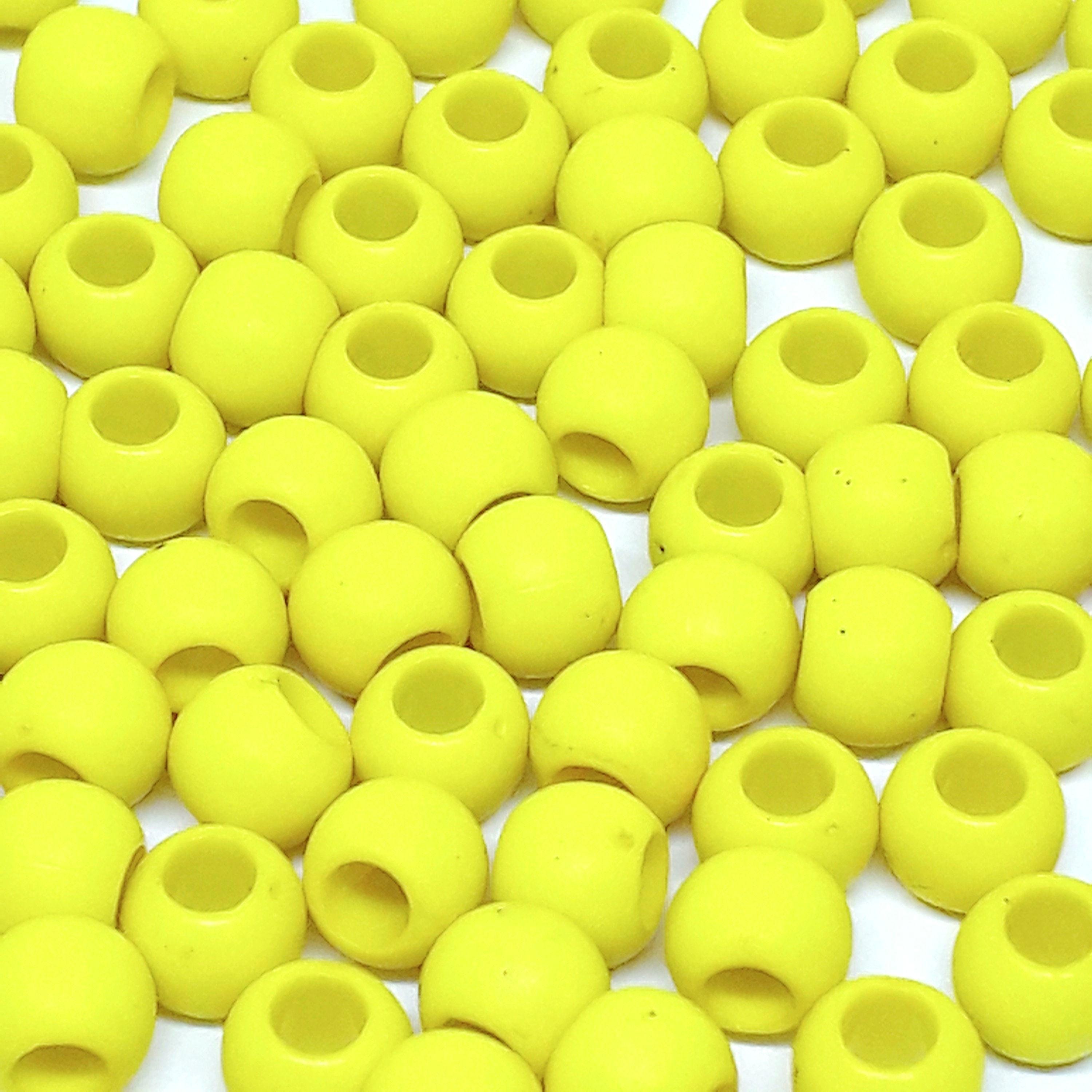 Yellow Acrylic Pony 6x5mm - 200pcs