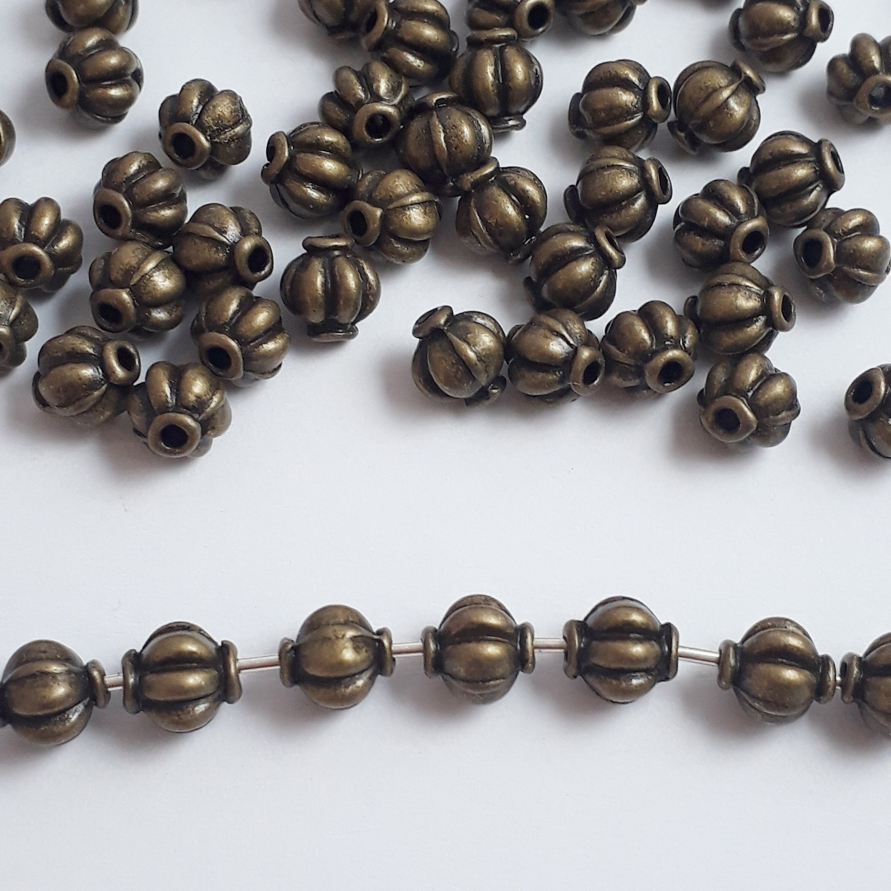 Antique Bronze Lantern 6mm - 50pcs