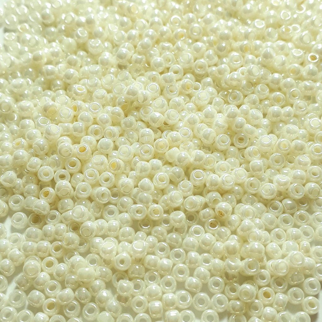 Opaque-Lustered Navajo White TOHO Seed Glass 11/0 - 10g