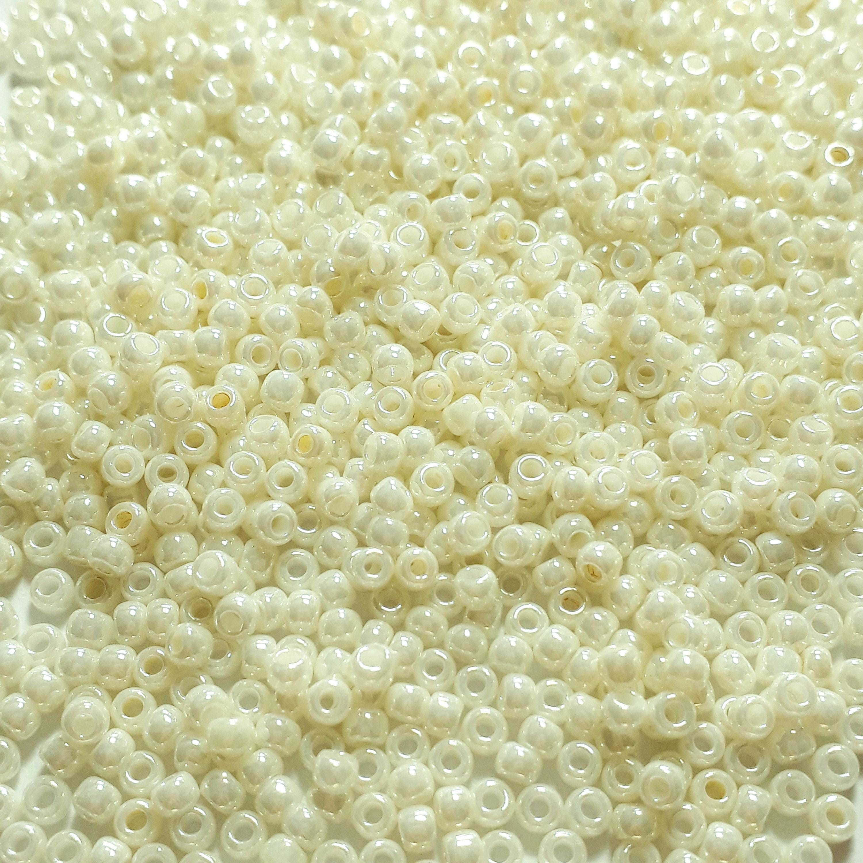 Opaque-Lustered Navajo White TOHO Seed Glass 11/0 - 10g