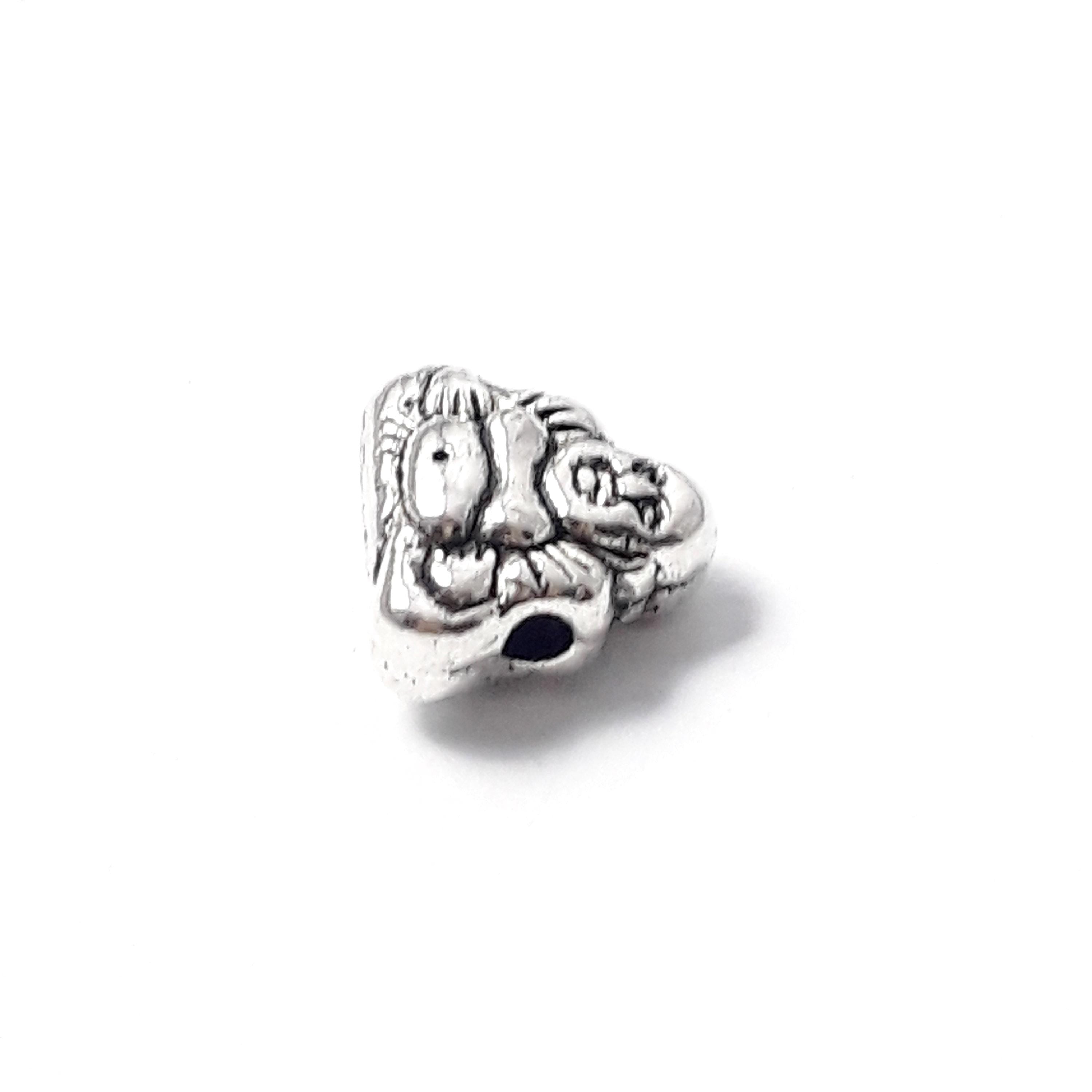 Buddha Antique Silver 9x8mm - 10pcs
