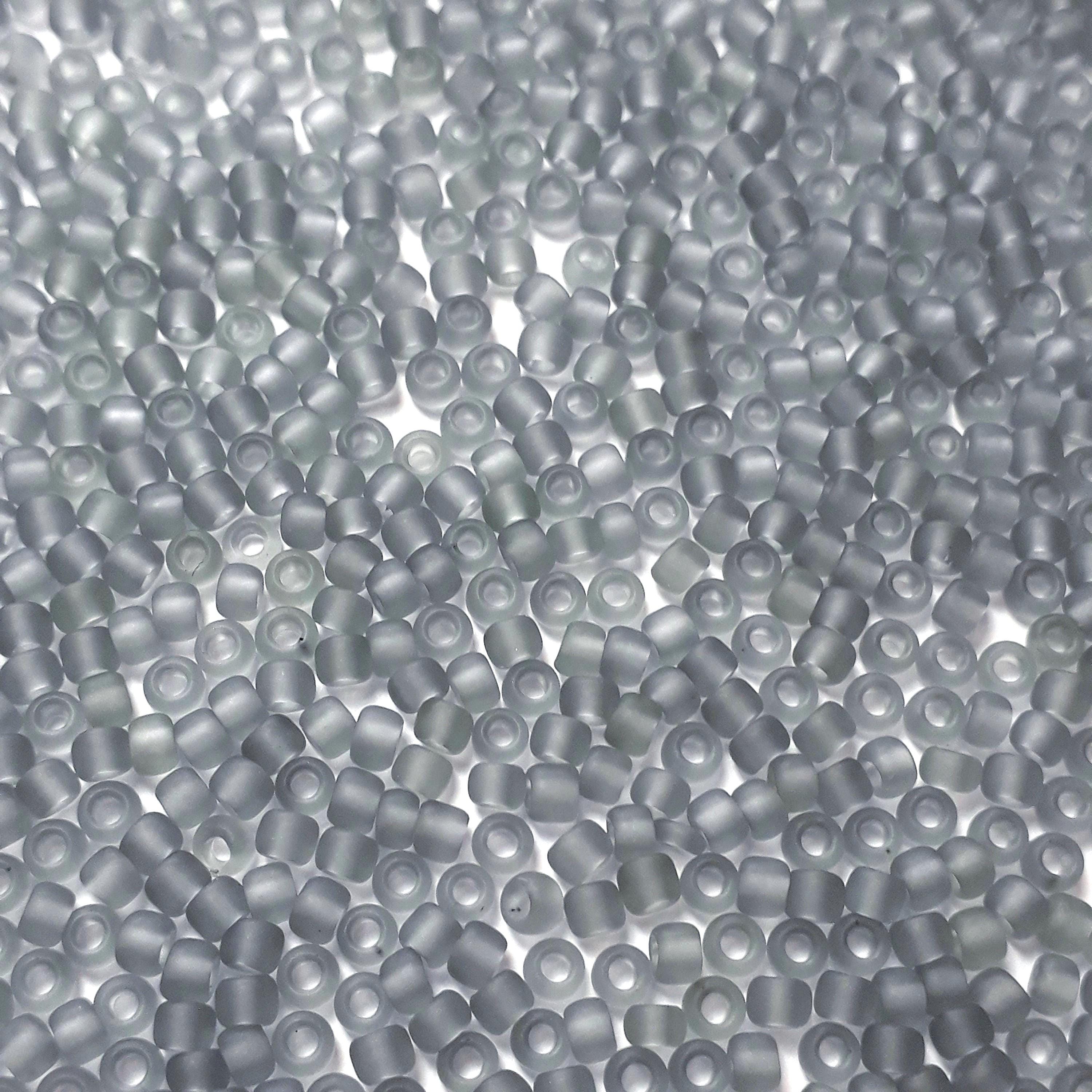 Transparent-Frosted Lt Grey TOHO Seed Glass 11/0 - 10g