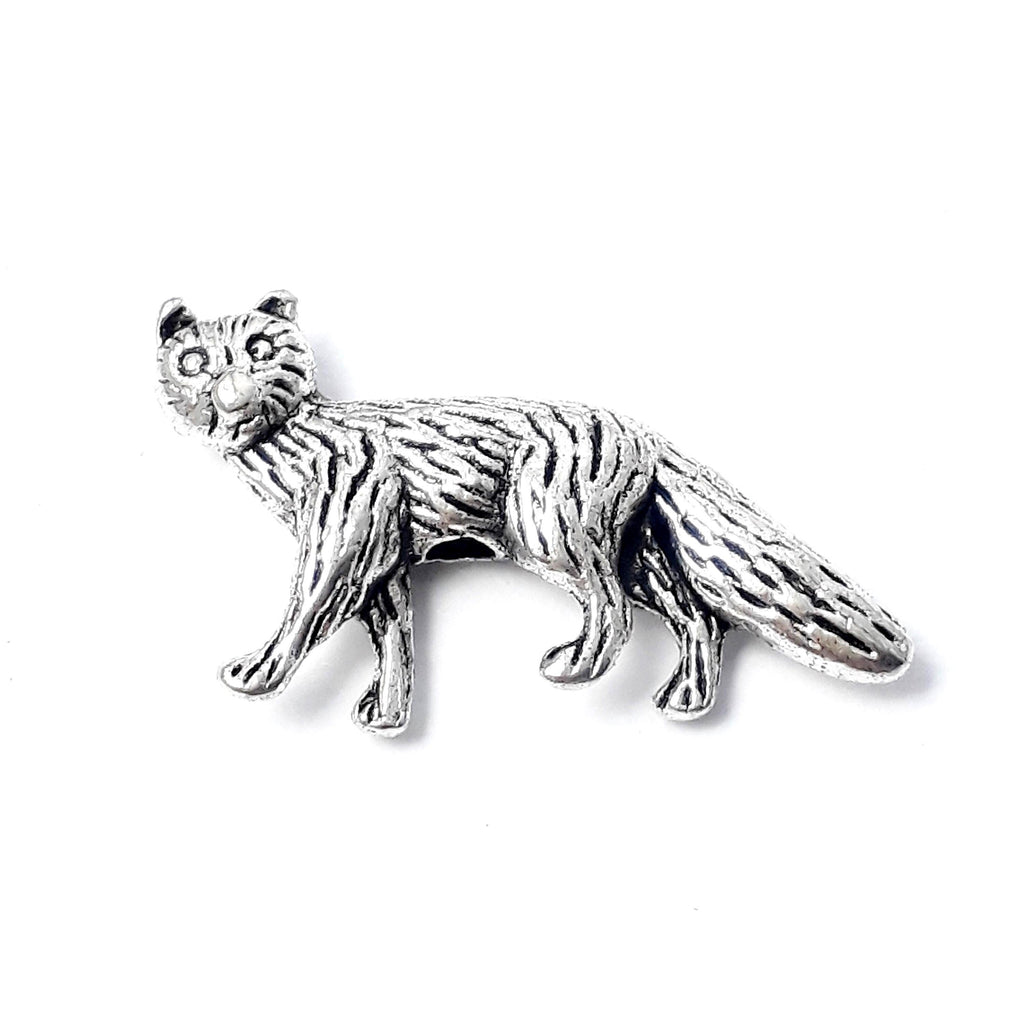 Fox Antique Silver 21x12mm - 10pcs