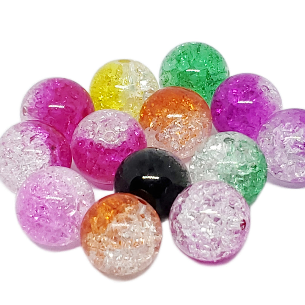 Acrylic Crackle Round 16mm - 13pcs