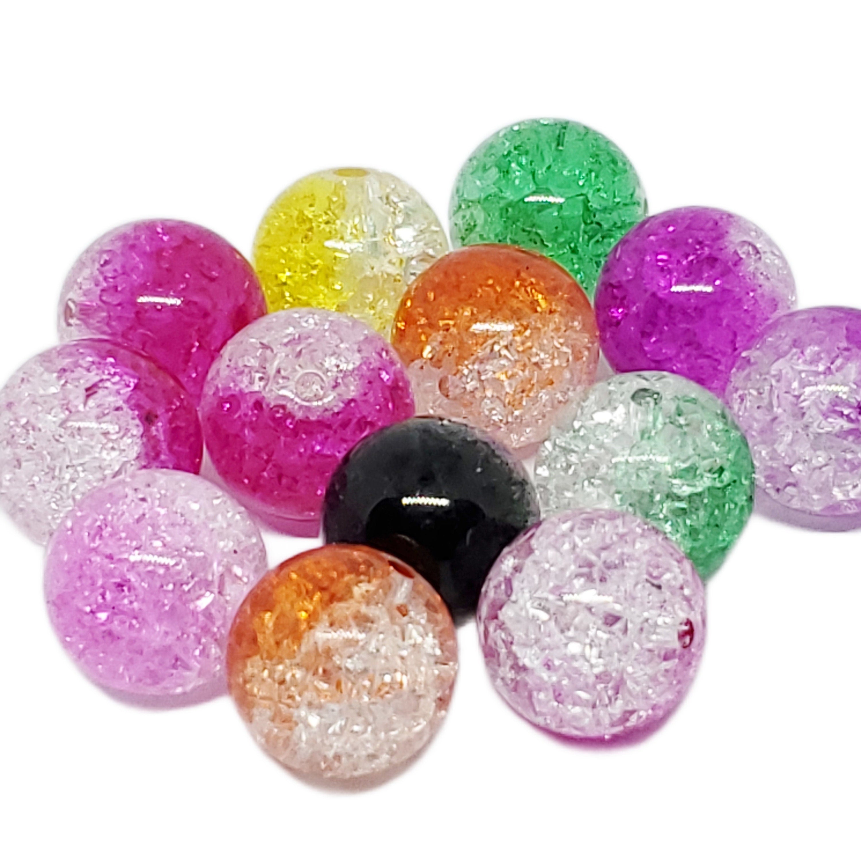 Acrylic Crackle Round 16mm - 13pcs