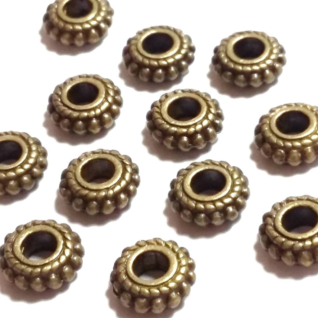 Antique Bronze Wheel Ring 7mm - 25pcs