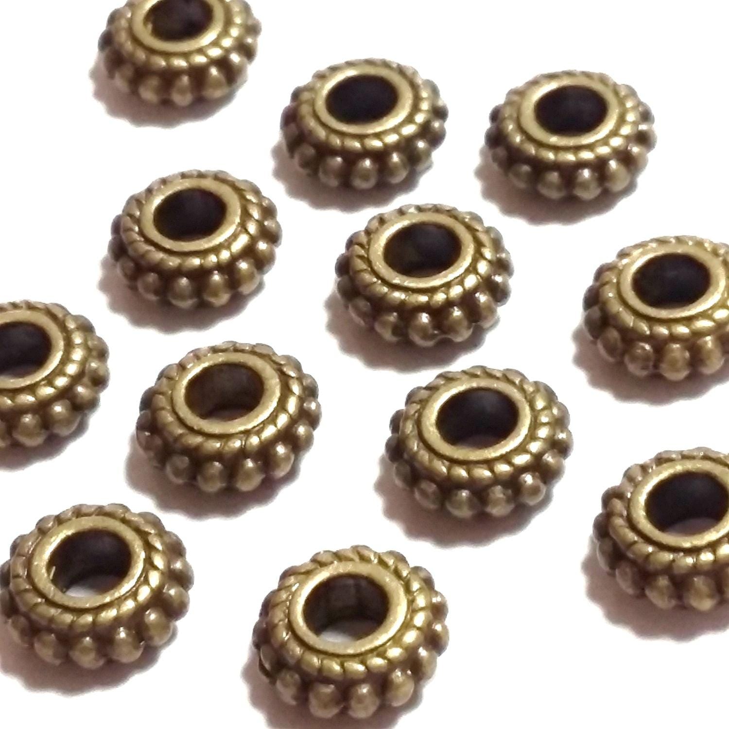 Antique Bronze Wheel Ring 7mm - 25pcs