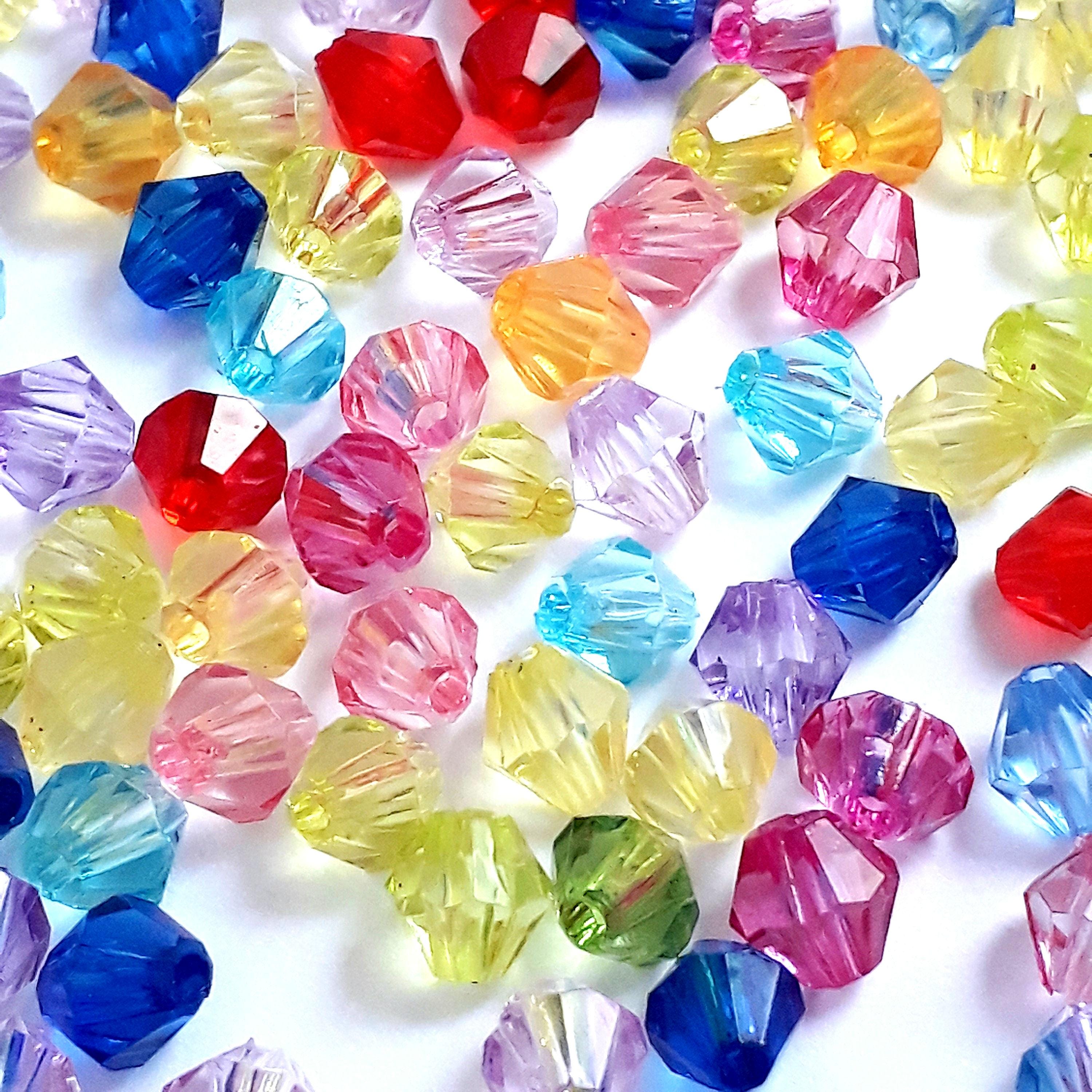 Mixed Colour Acrylic Faceted Bicone 5mm - 200pcs
