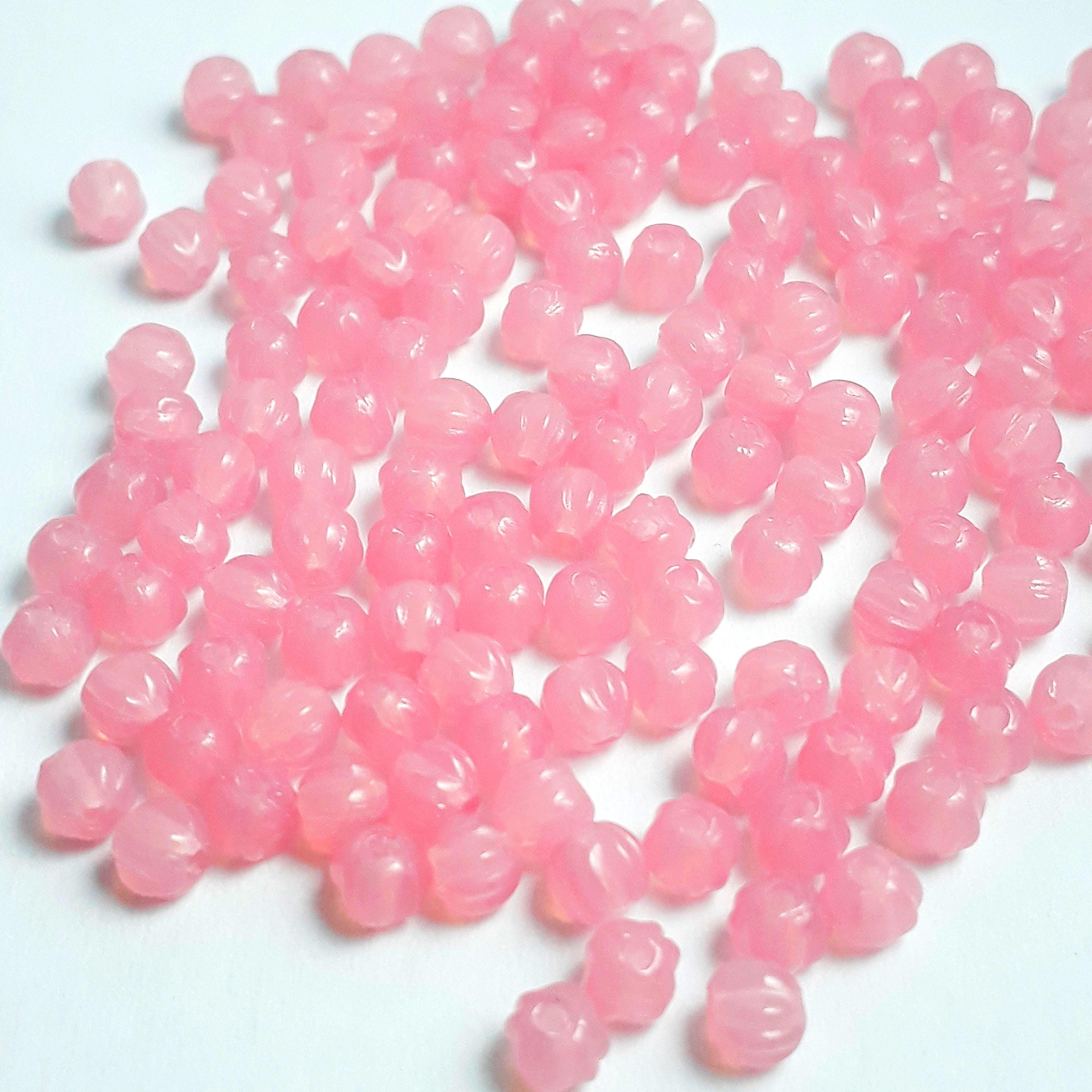 Light Pink Czech Glass Fluted Round 3mm - 40pcs