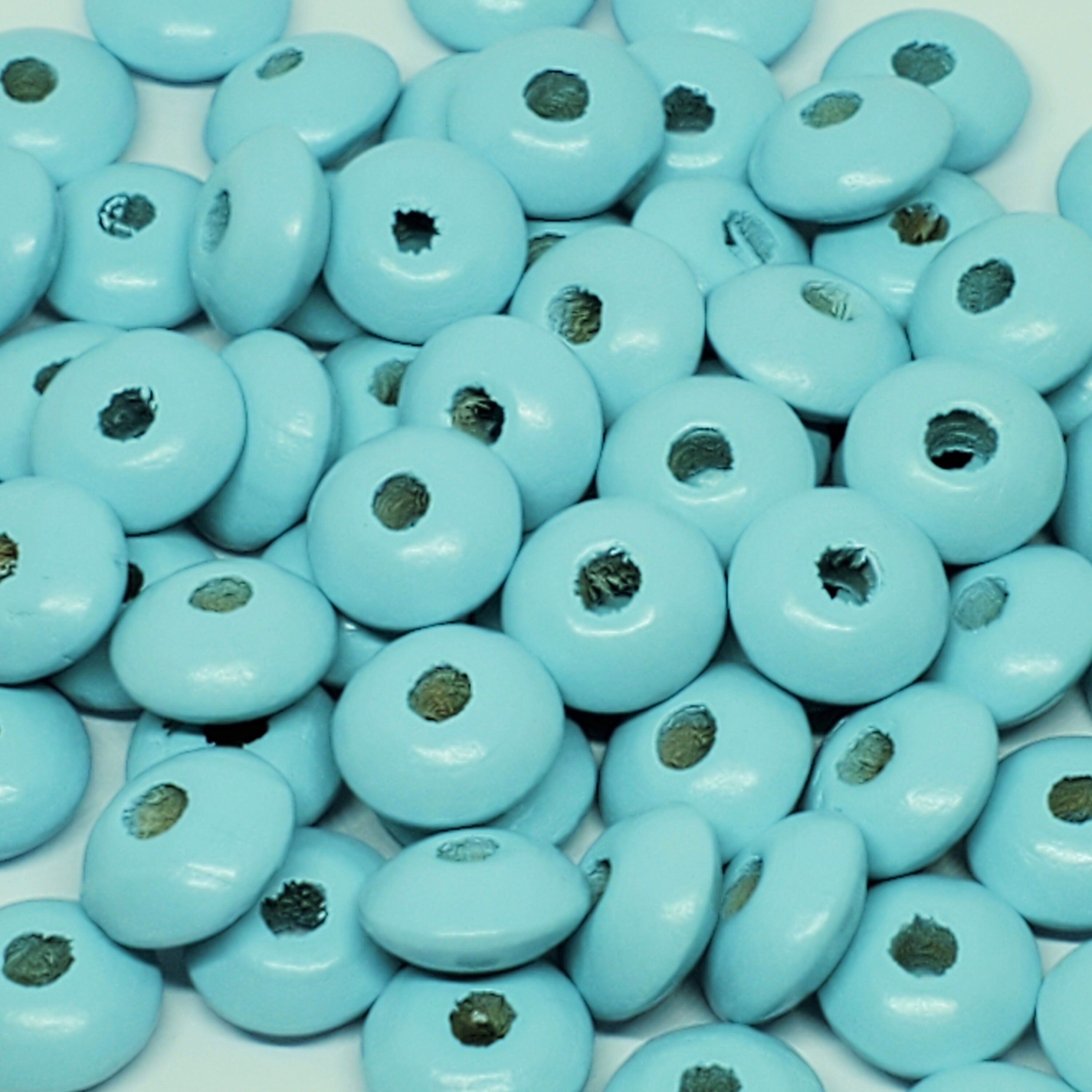 Spearmint Wooden Rondelle 12mm - 50pcs