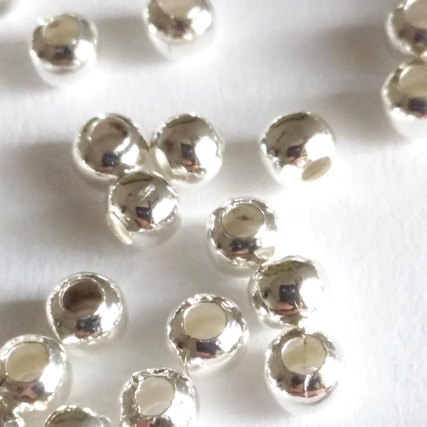 Silver Plated Small Round Hollow 3mm 12g