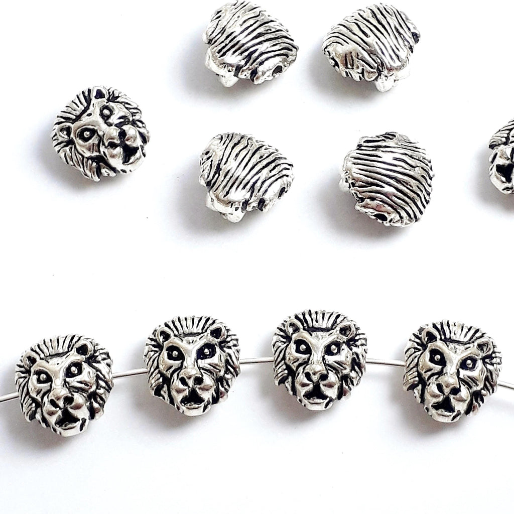 Chunky Lion Antique Silver 12mm - 2pcs