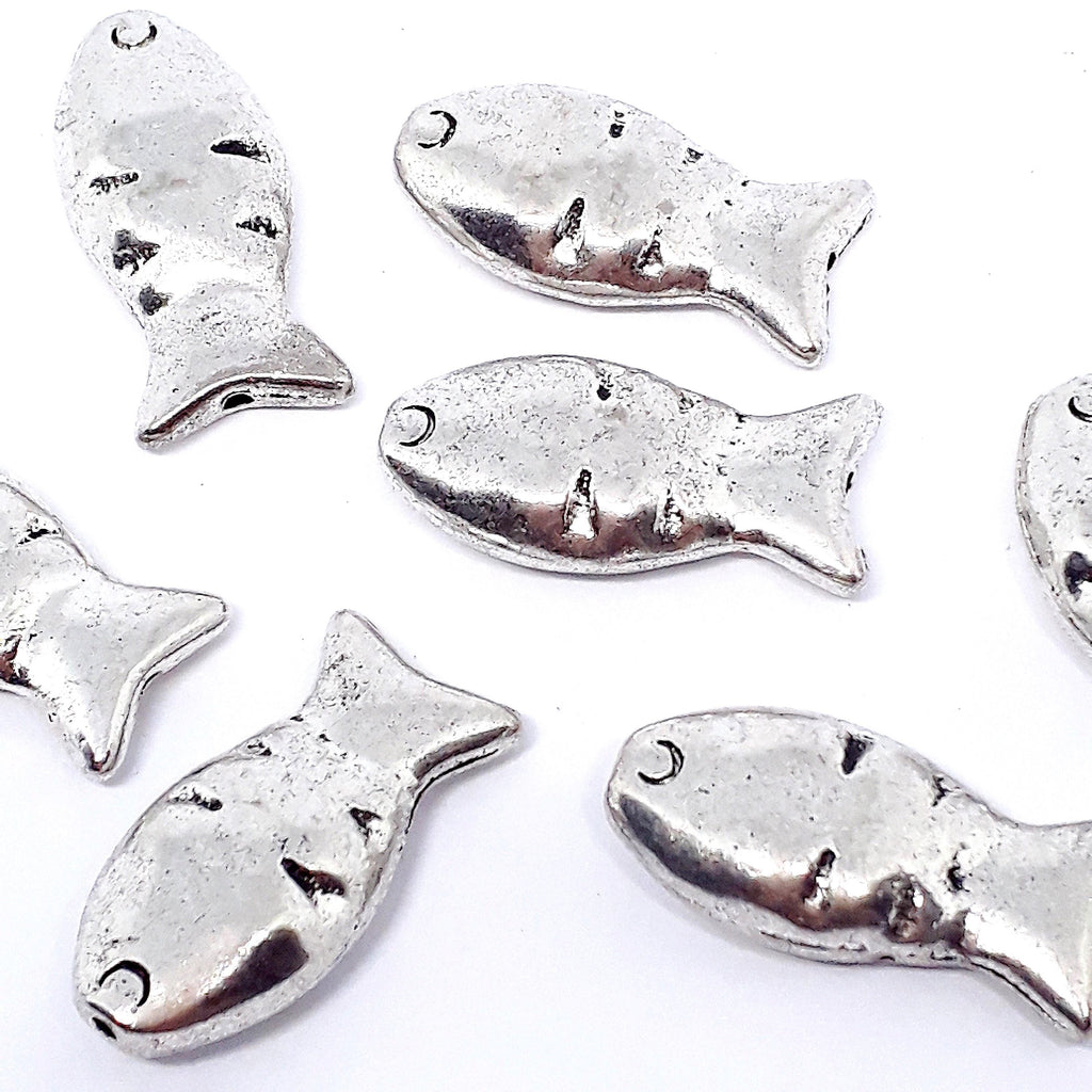 Fish Antique Silver 23x11mm - 2pcs