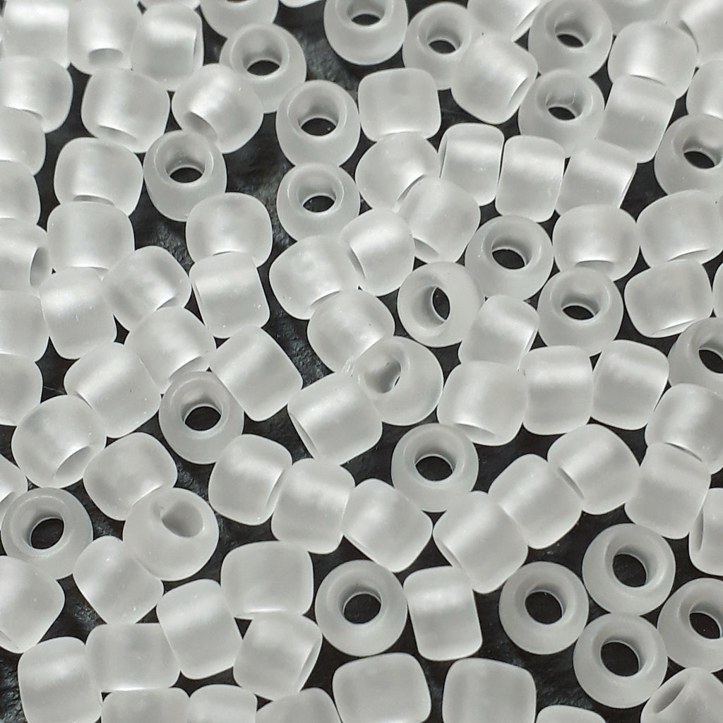 Transparent-Frosted Crystal TOHO Seed Glass 6/0 - 10g