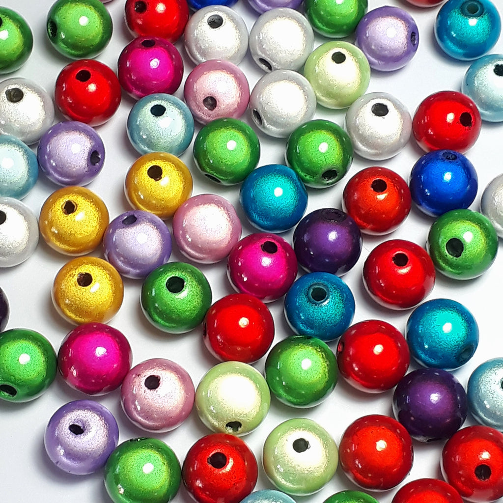 Miracle Resin Round Mixed Colour 10mm - 10pcs