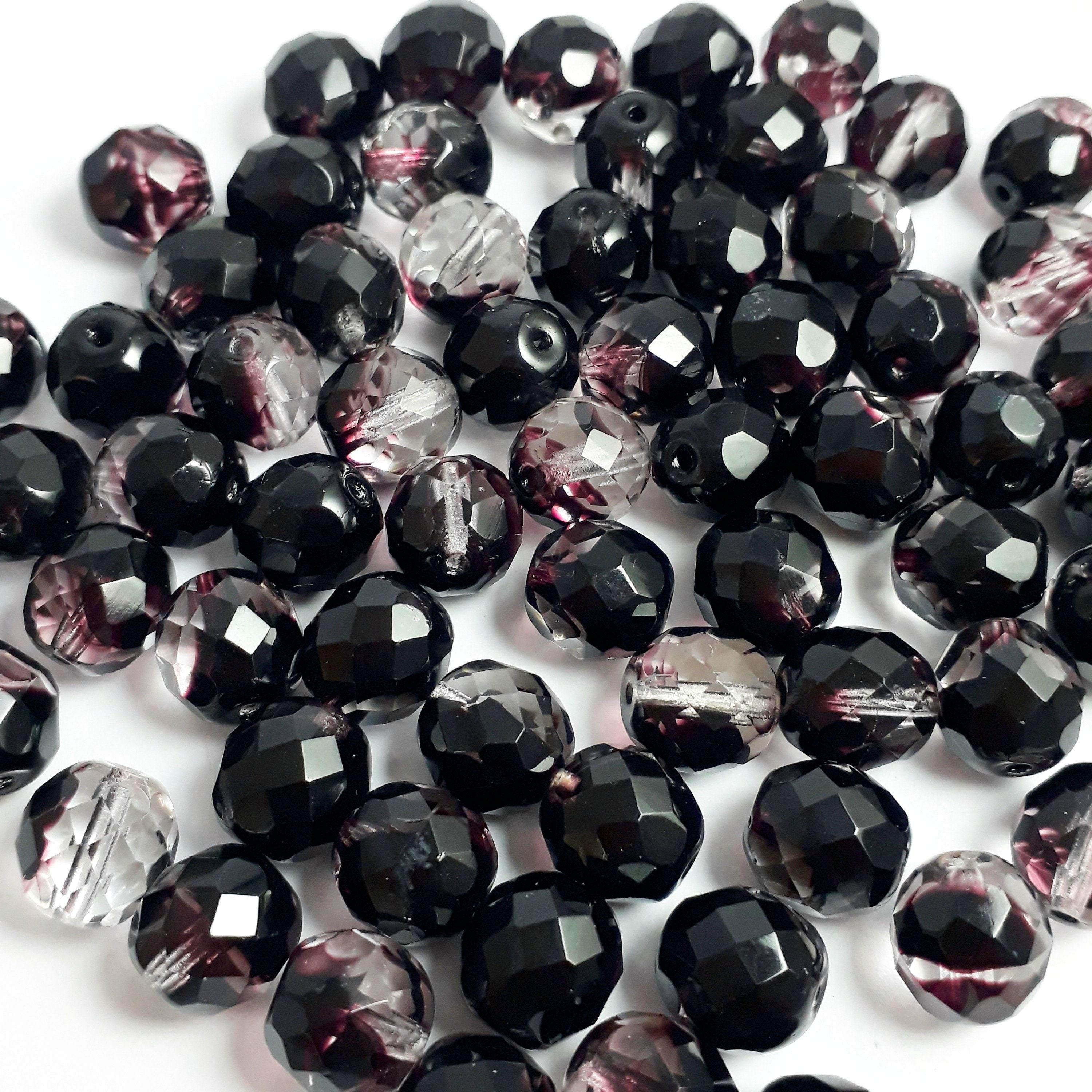 Dark & Light Purple Faceted Czech Glass 10mm - 10pcs