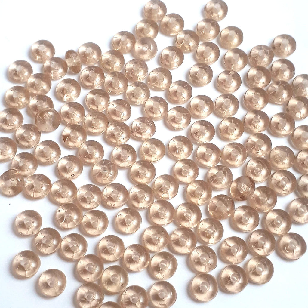 Stone Rose Czech Glass Rondelle 4mm - 60pcs