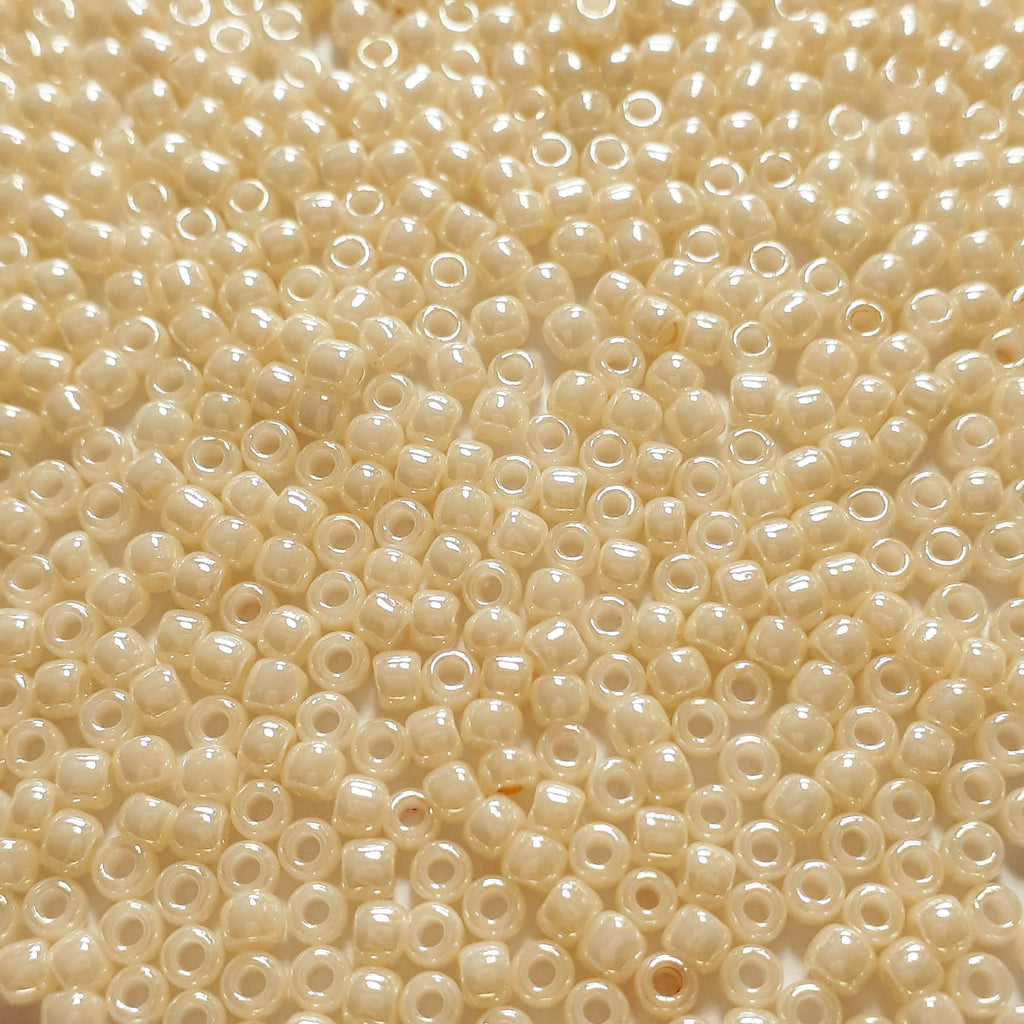 Opaque-Lustered Lt Beige TOHO Seed Glass 11/0 - 10g