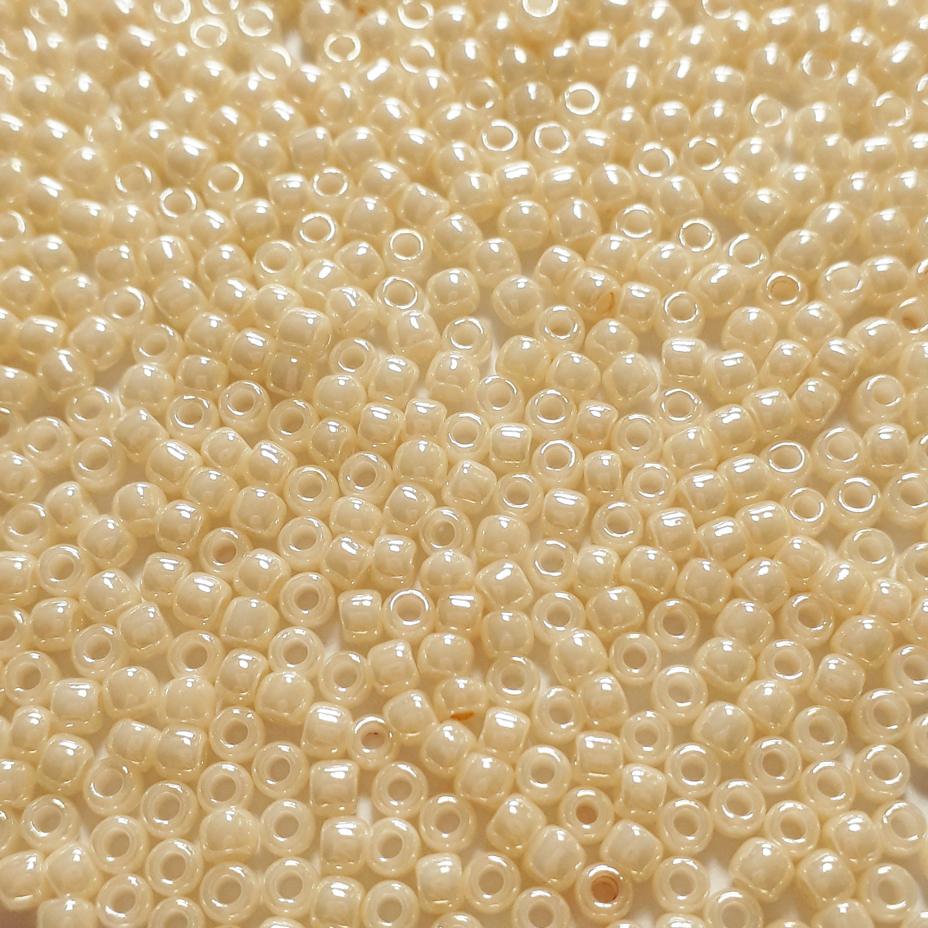 Opaque-Lustered Lt Beige TOHO Seed Glass 11/0 - 10g