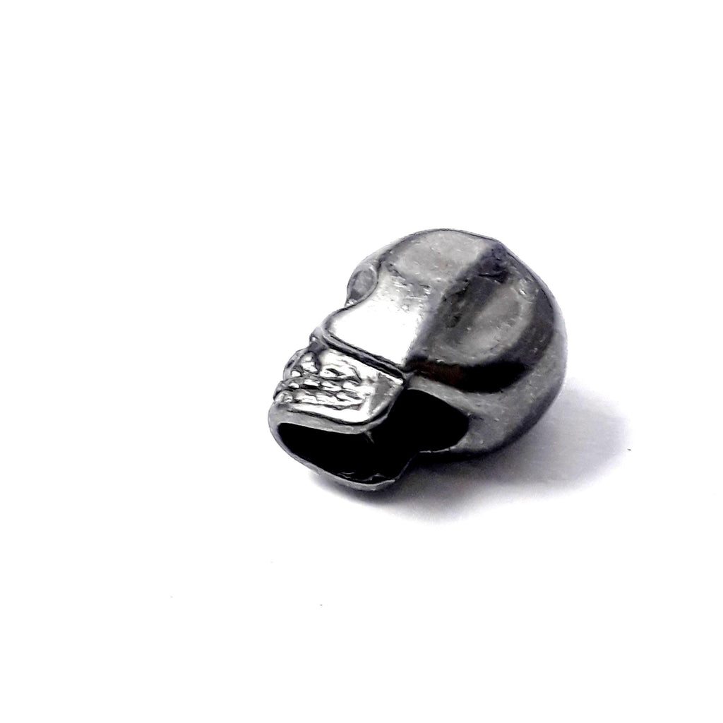 Gunmetal Plated Skull 12x8mm - 6pcs