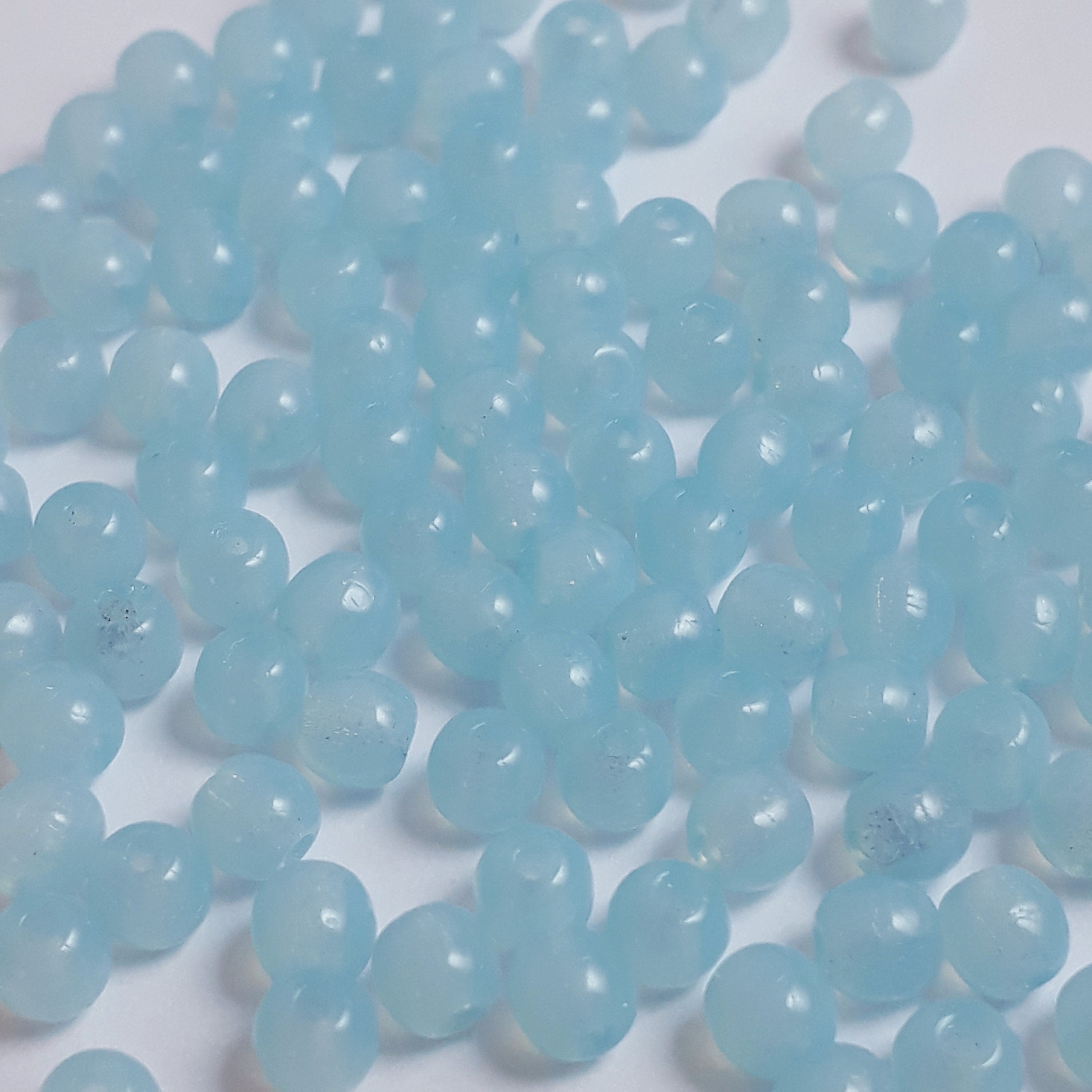 Semi-Transparent Blue Czech Glass Round 3mm - 120pcs