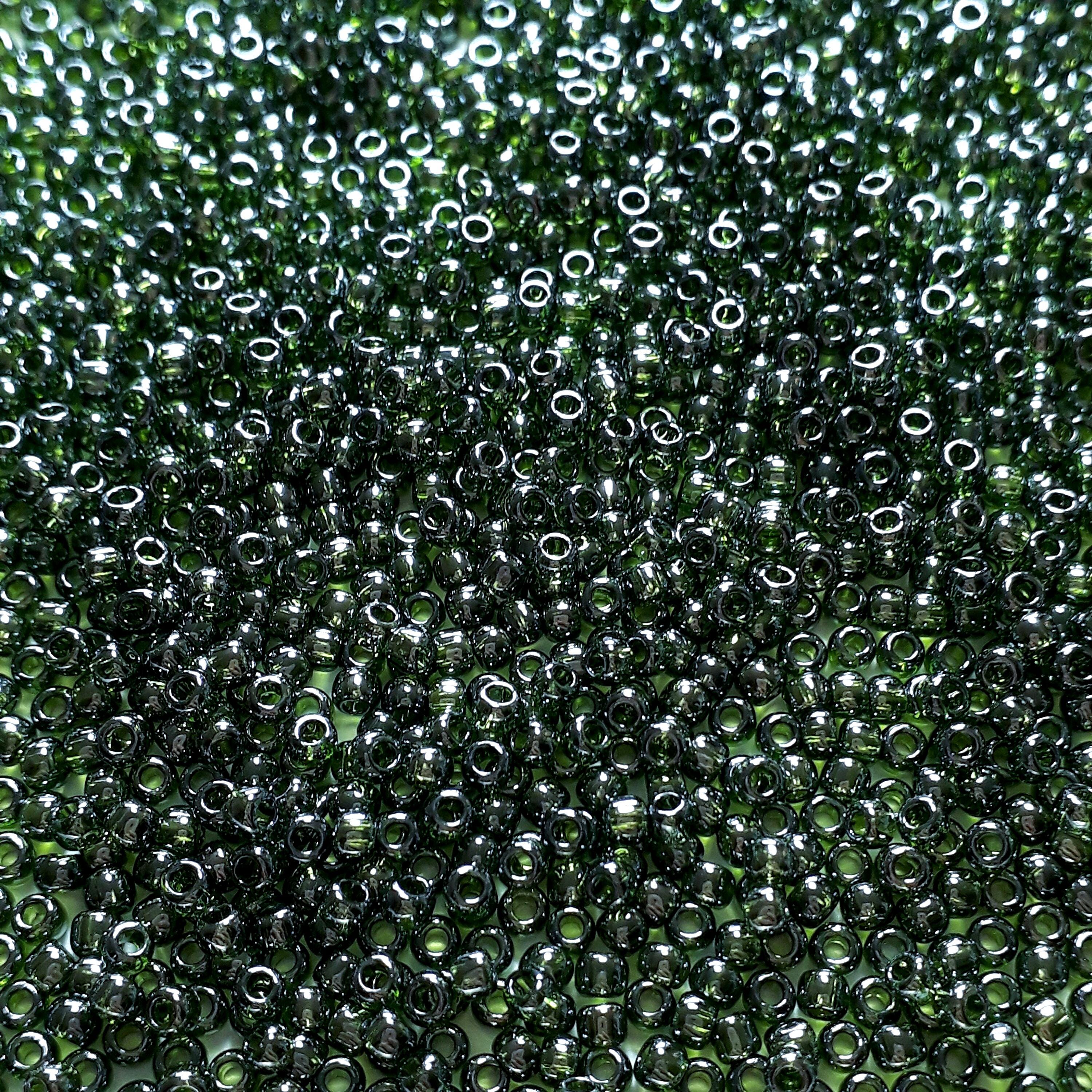 Transparent-Lustered Olivine TOHO Seed Glass 11/0 - 10g
