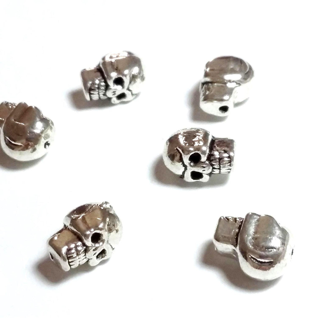 Small Skull Antique Silver 9x5mm - 10pcs
