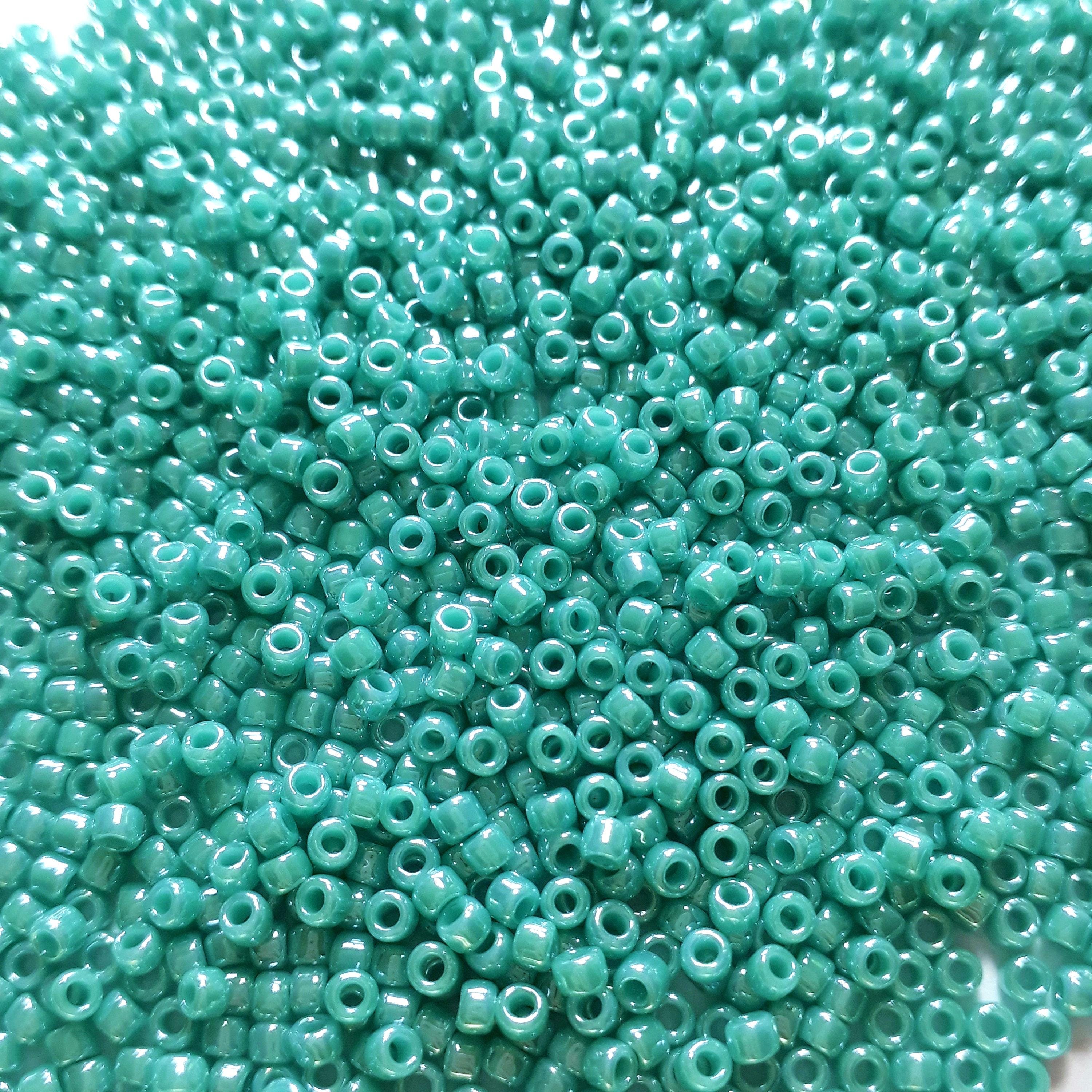 Opaque-Lustered Turquoise TOHO Seed Glass 11/0 - 10g