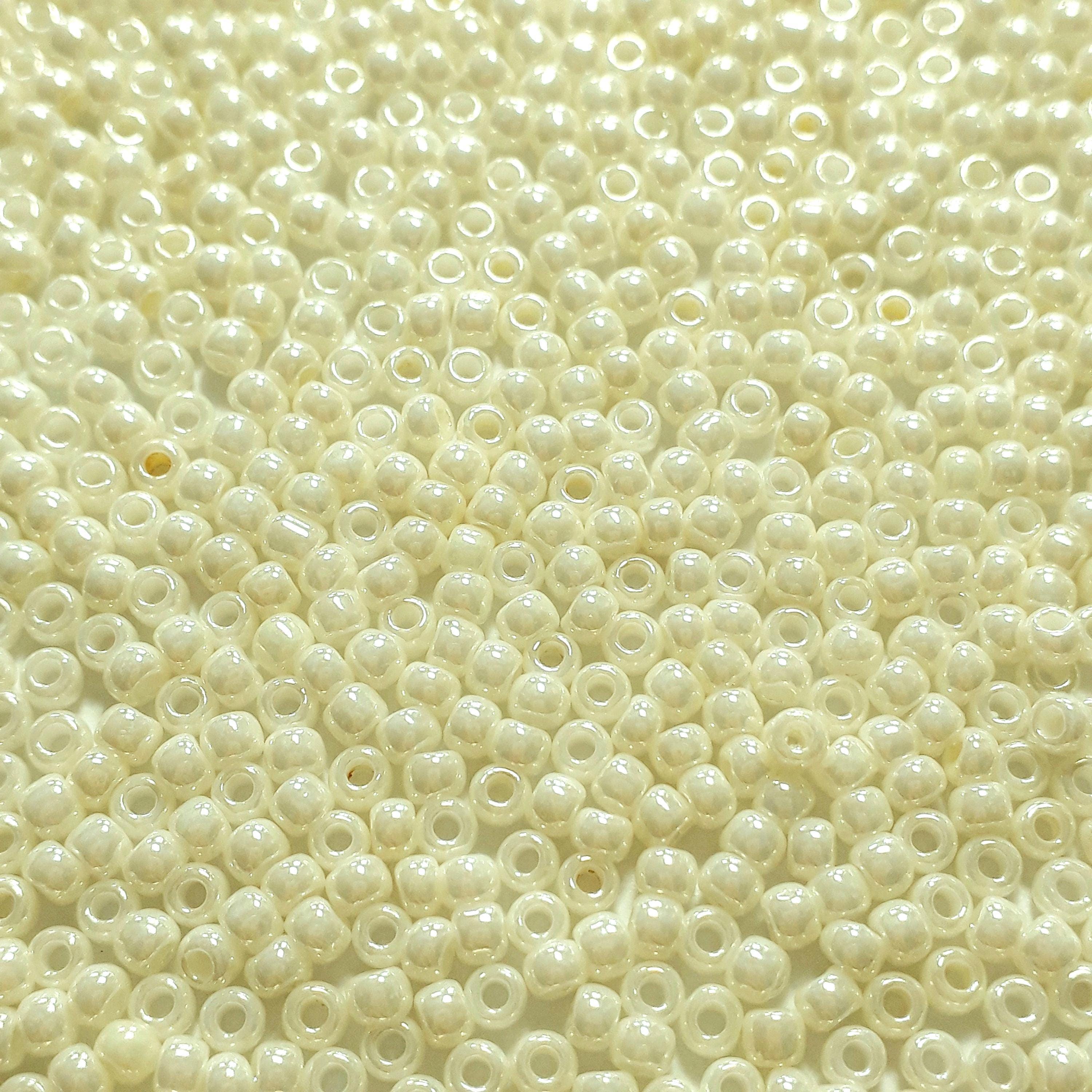 Opaque-Lustered Navajo White TOHO Seed Glass 11/0 - 10g